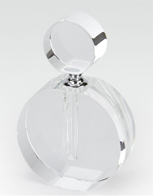 Tizo Crystal Glass Perfume Bottle Flat Round PH548PB