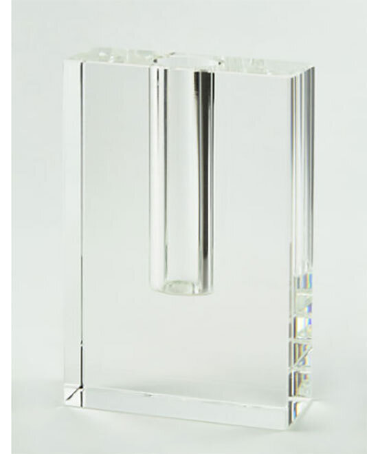 Tizo Crystal Glass Rectangular Bud Vase Short XY103VAS
