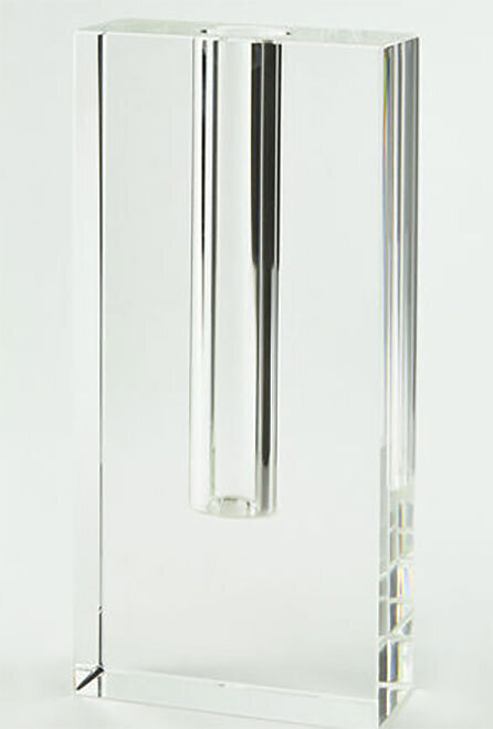 Tizo Crystal Glass Rectangular Bud Vase Tall XY104VAS, MPN: XY104VAS,
