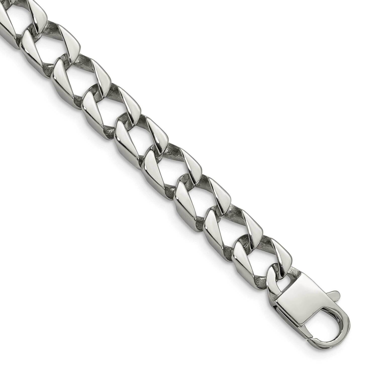 Square Link 8.5 Inch Bracelet Stainless Steel Polished SRB1095-8.5 by Chisel, MPN: SRB1095-8.5, 886…