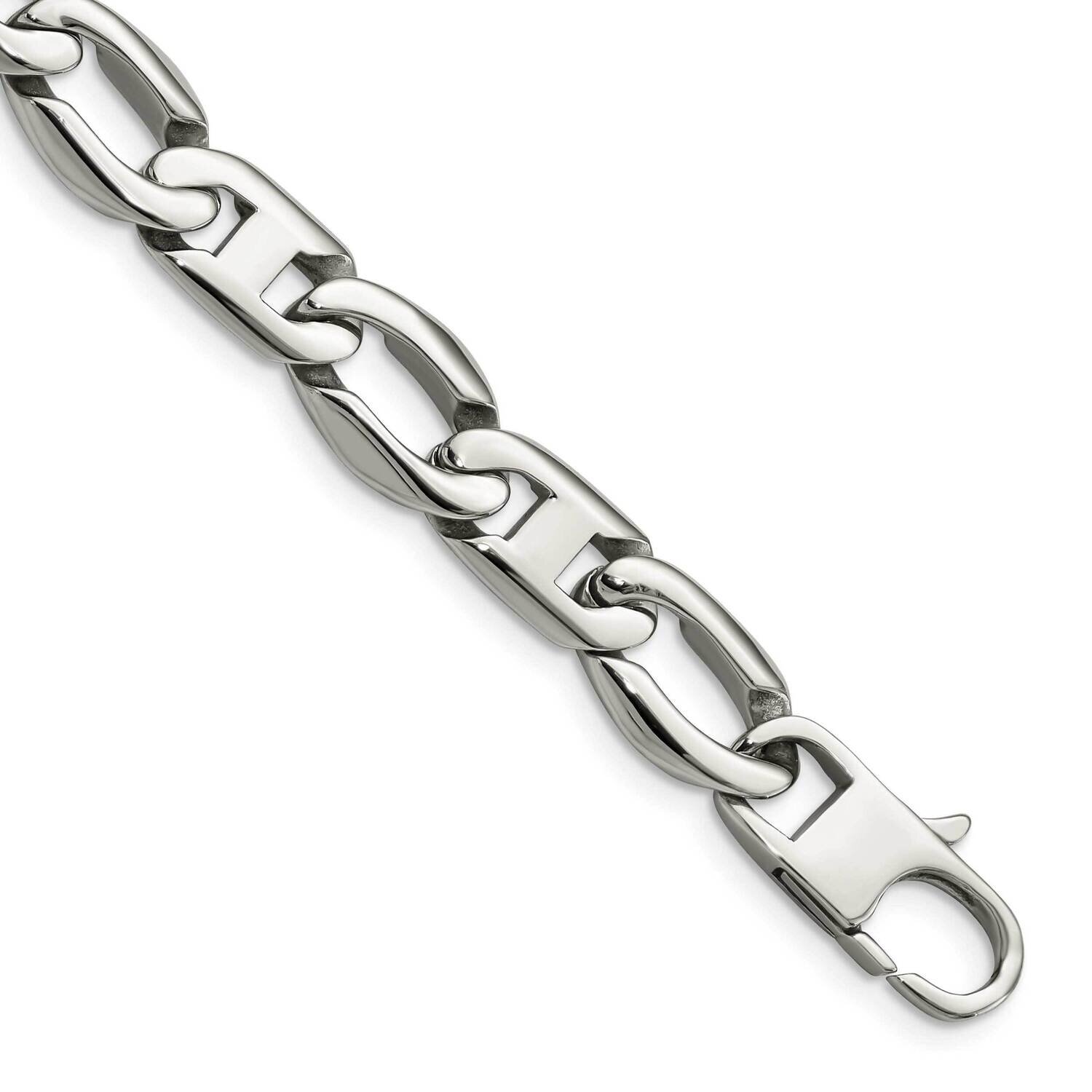 Open Links Bracelet Stainless Steel Polished SRB1098-8.5 by Chisel, MPN: SRB1098-8.5, 886774639918