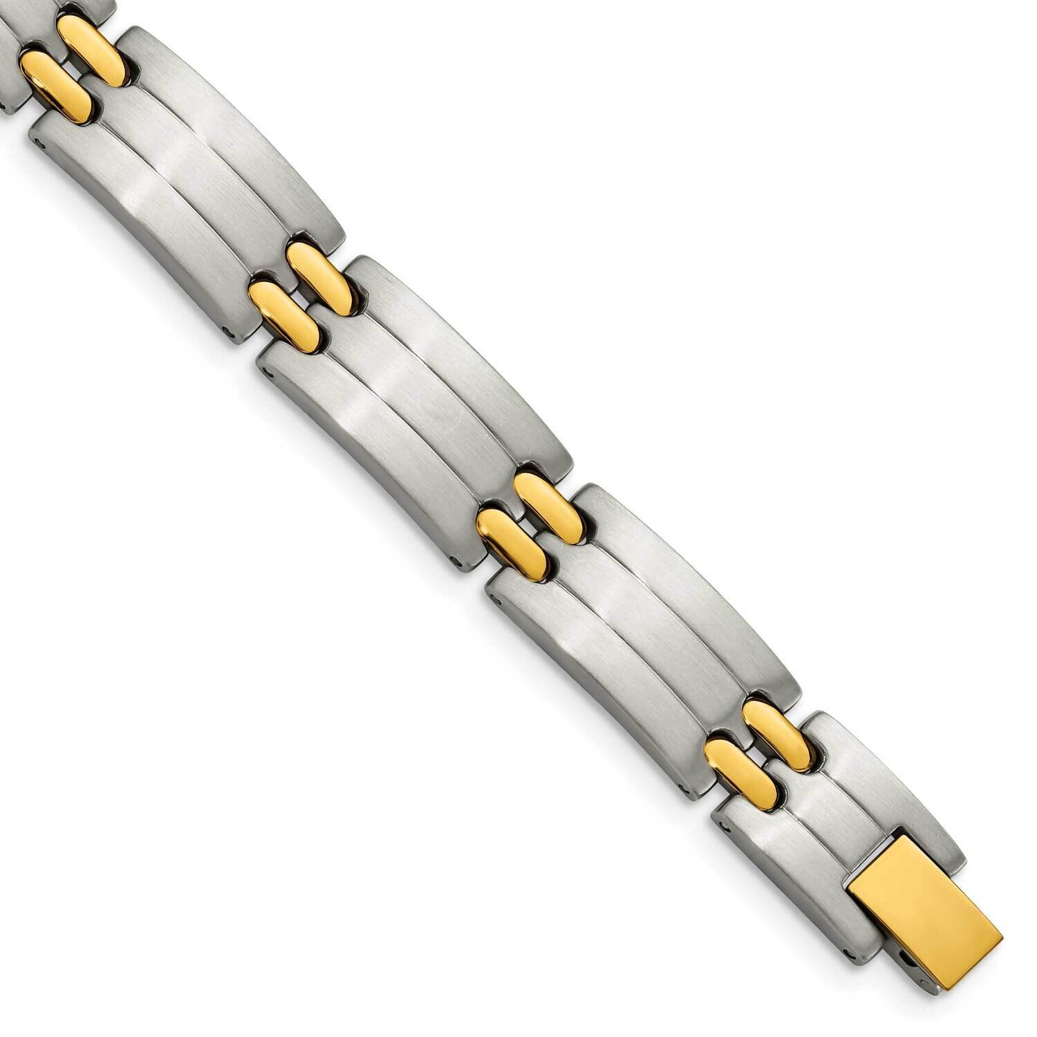 Yellow IP-plated Bracelet Stainless Steel SRB110-8.75 by Chisel, MPN: SRB110-8.75, 883957009735