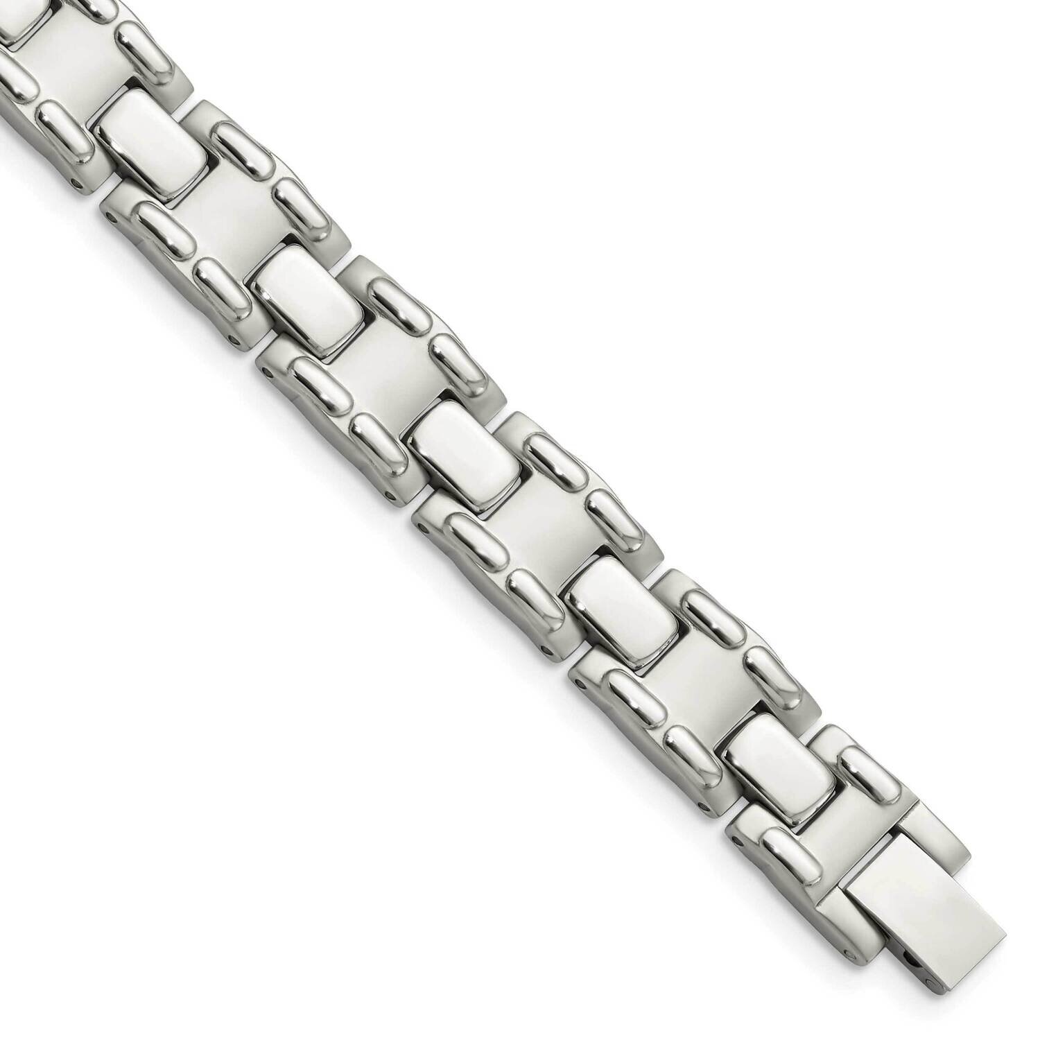 8.75 Inch Bracelet Stainless Steel Brushed and Polished SRB111-8.75 by Chisel, MPN: SRB111-8.75, 88…
