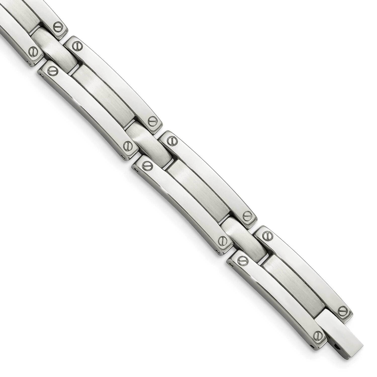8.5 Inch Bracelet Stainless Steel Brushed and Polished SRB117-8.5 by Chisel, MPN: SRB117-8.5, 88395…