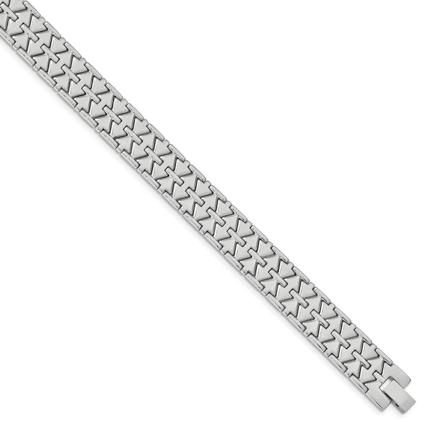 Fancy Link Bracelet Stainless Steel Polished SRB1367-7.5 by Chisel, MPN: SRB1367-7.5, 886774972008