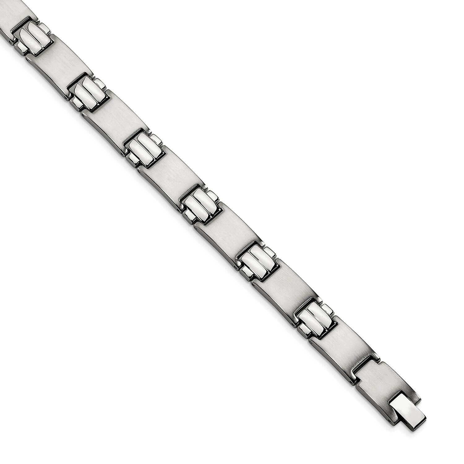 8.5 Inch Bracelet Stainless Steel Brushed and Polished SRB138-8.5