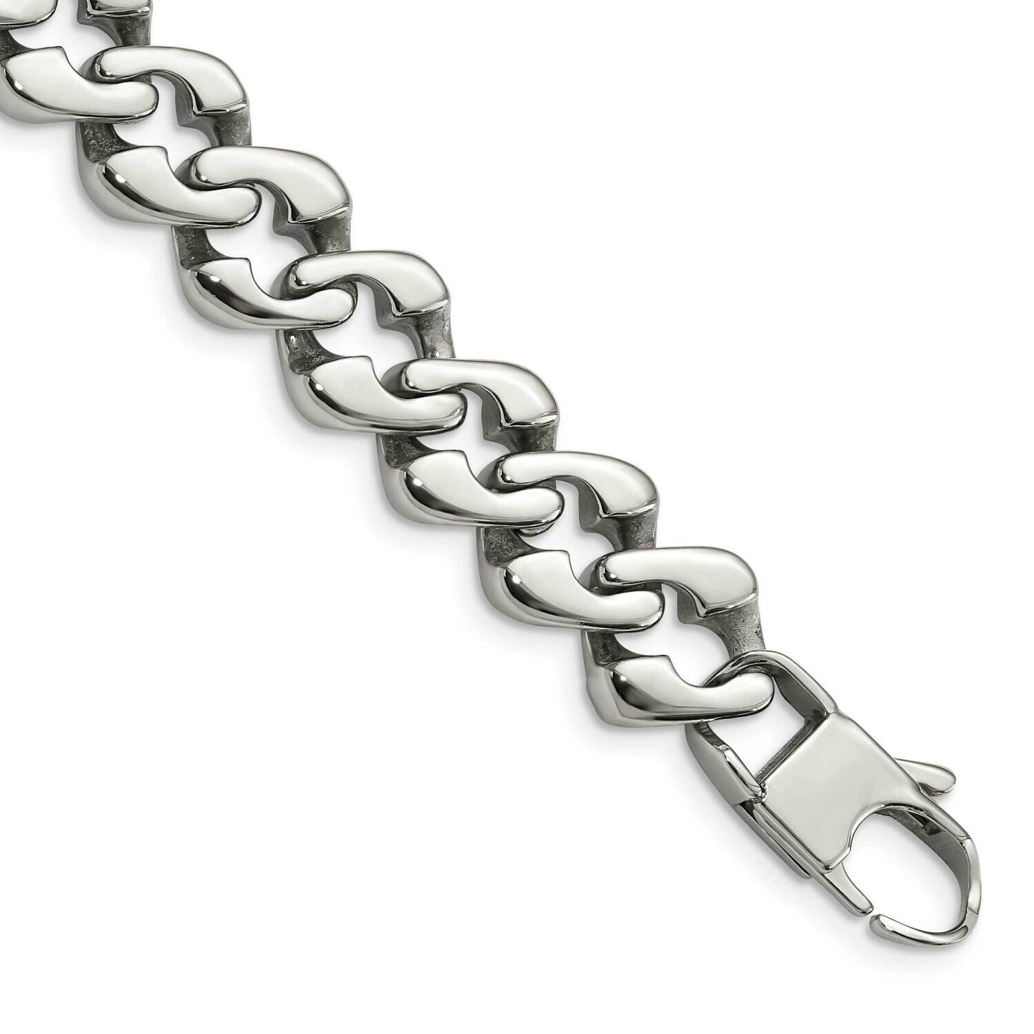 Link Bracelet Stainless Steel Polished SRB1476-8.5