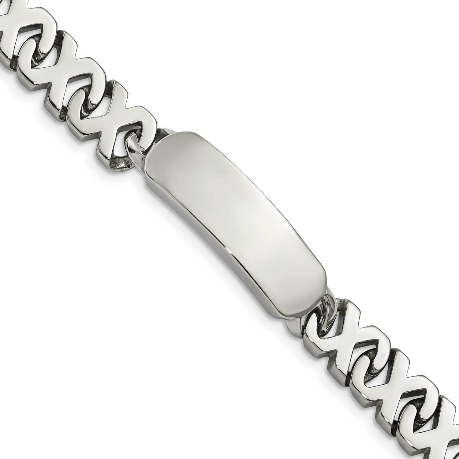 ID Bracelet Stainless Steel Polished SRB1480-8.25