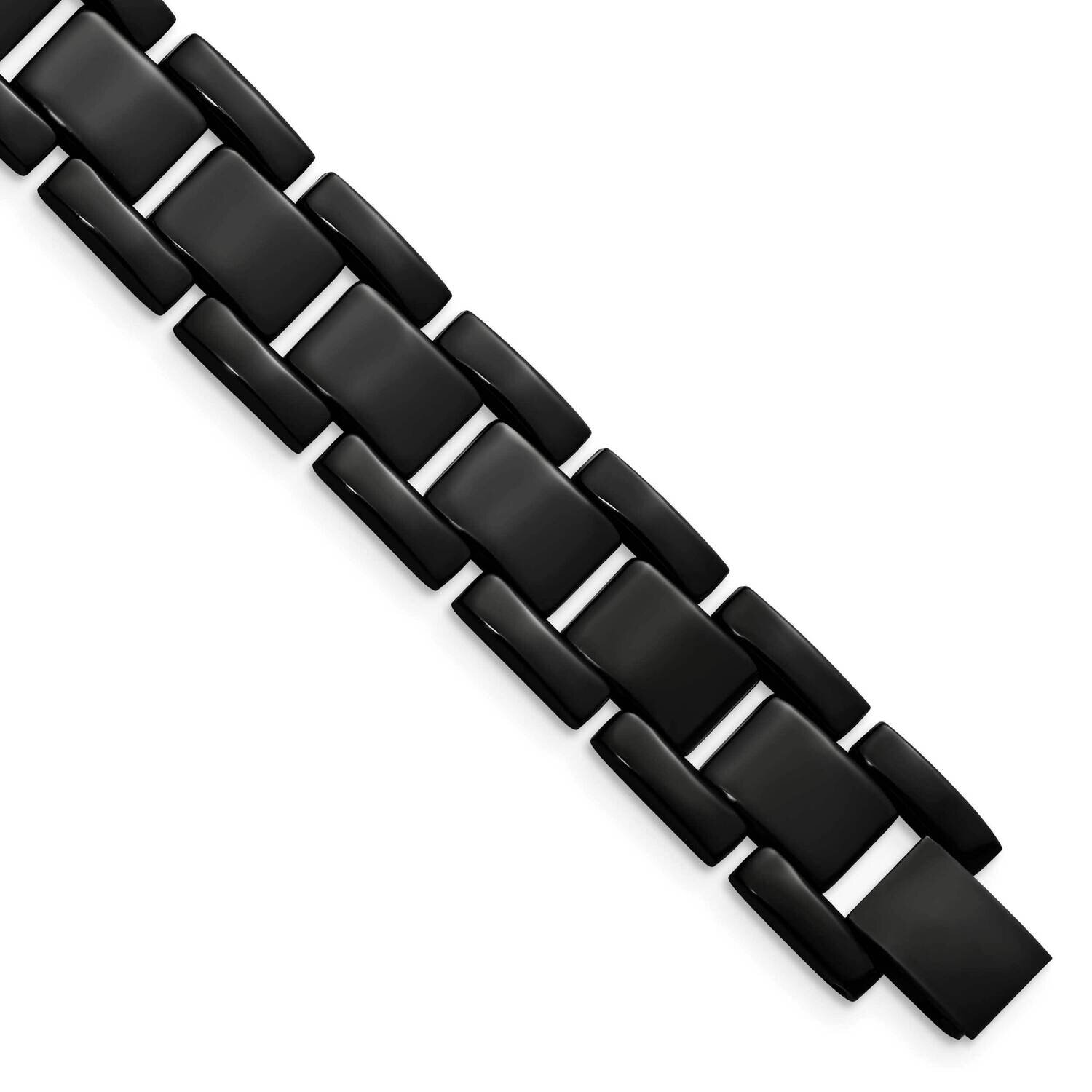 Black IP-plated 8.25 Inch Bracelet Stainless Steel SRB151-8.5