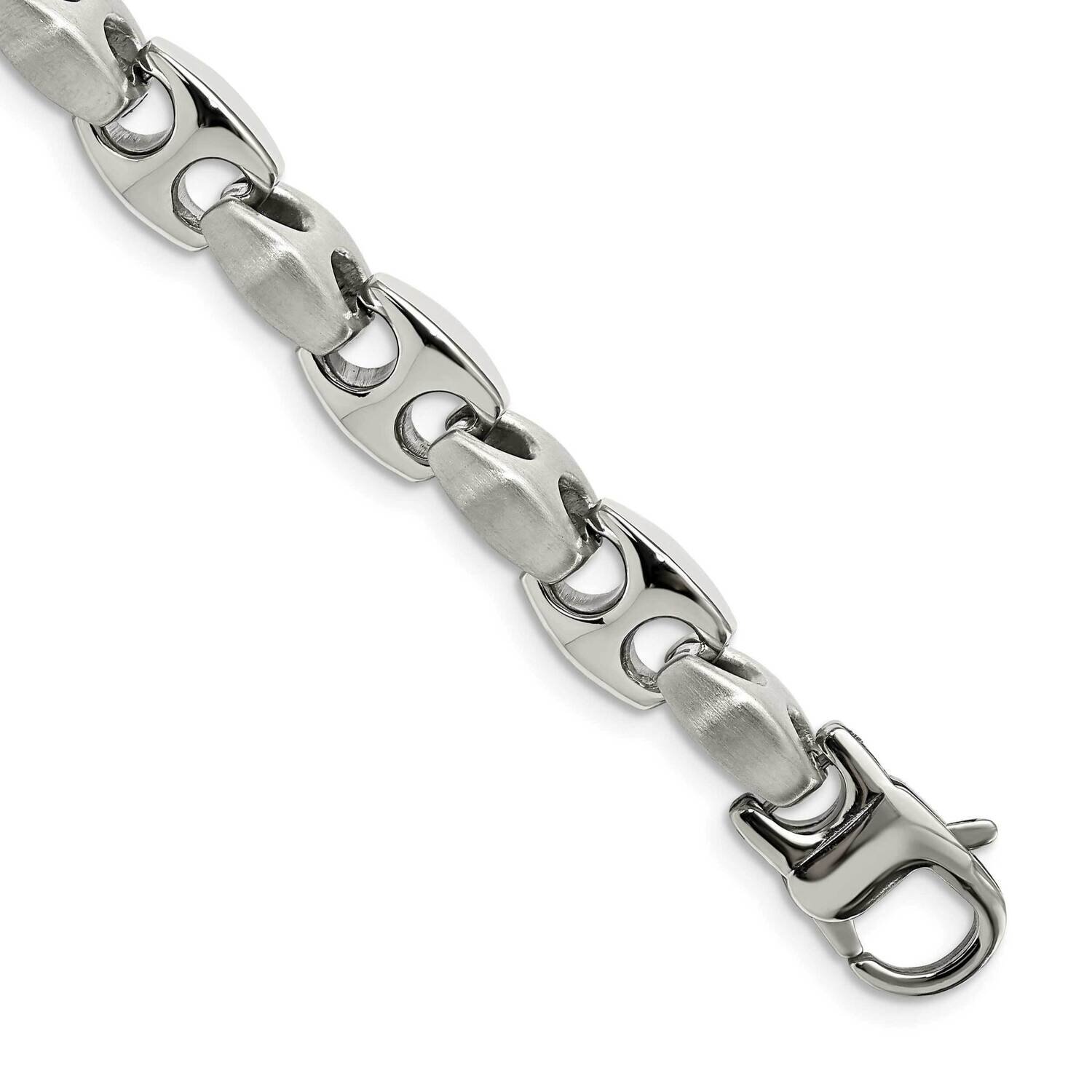 8.25 Inch Bracelet Stainless Steel Brushed and Polished SRB168-8.25 by Chisel, MPN: SRB168-8.25, 88…
