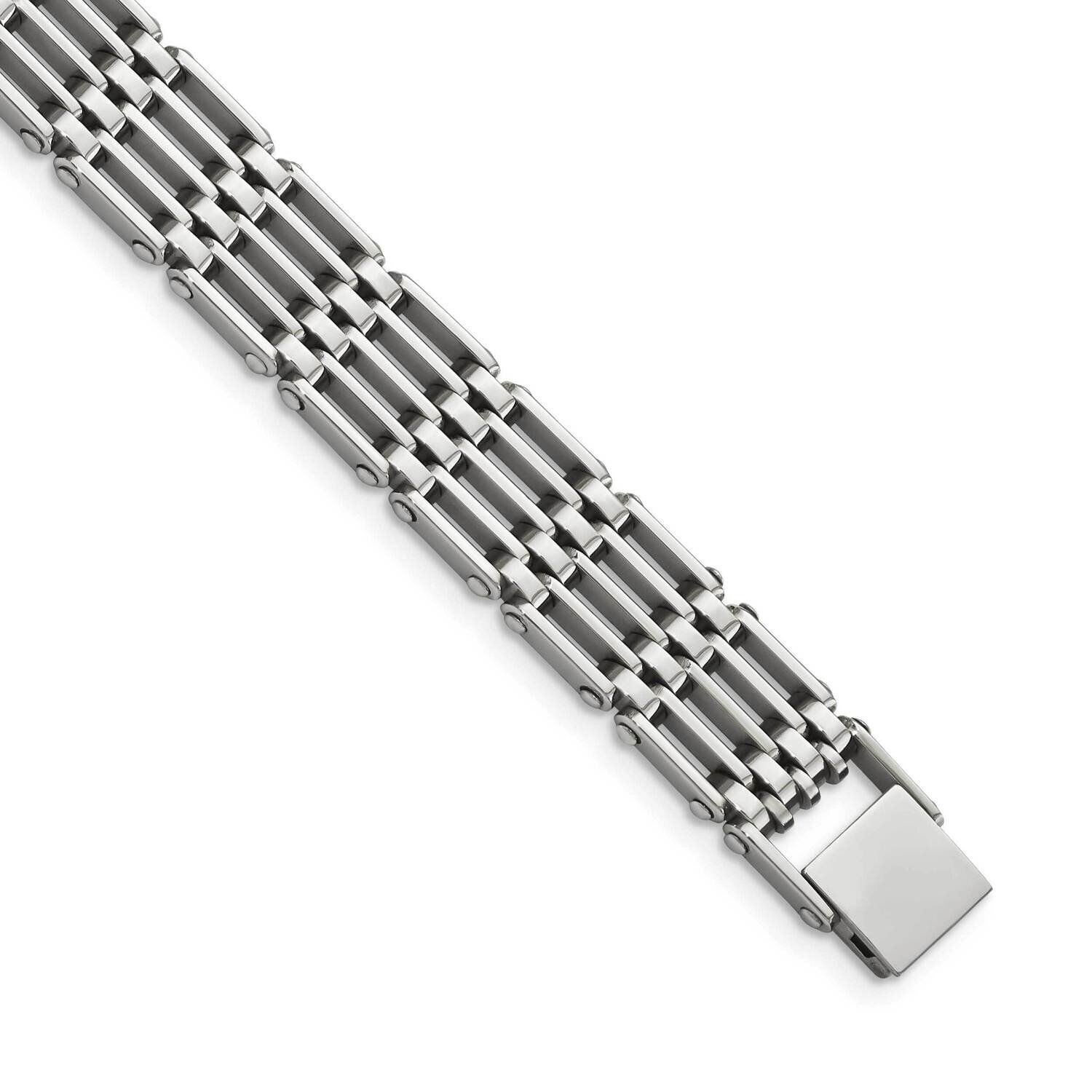 8.5 Inch Bracelet Stainless Steel Polished SRB222-8.5 by Chisel, MPN: SRB222-8.5, 883957745701