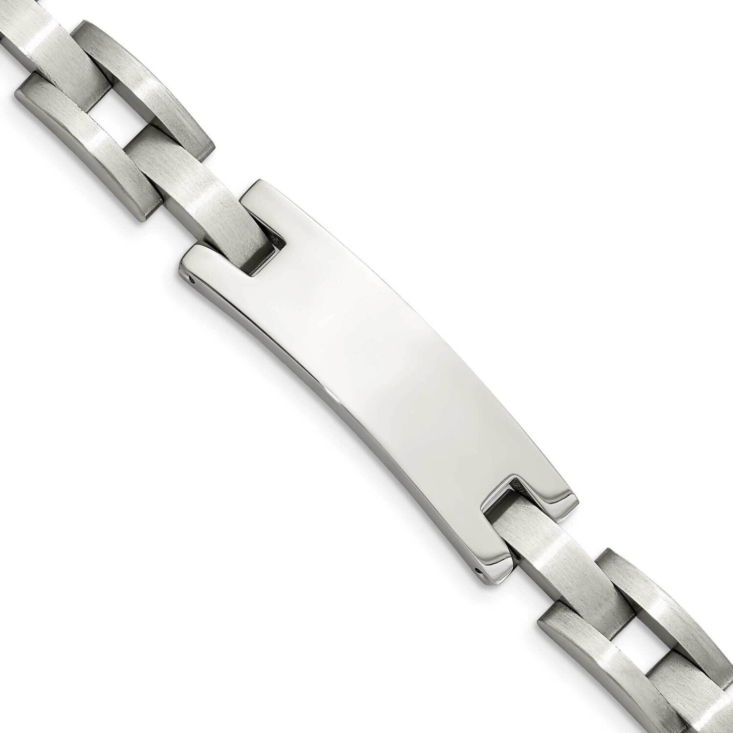 ID 9.25 Inch Bracelet Stainless Steel Brushed and Polished SRB229-9.25