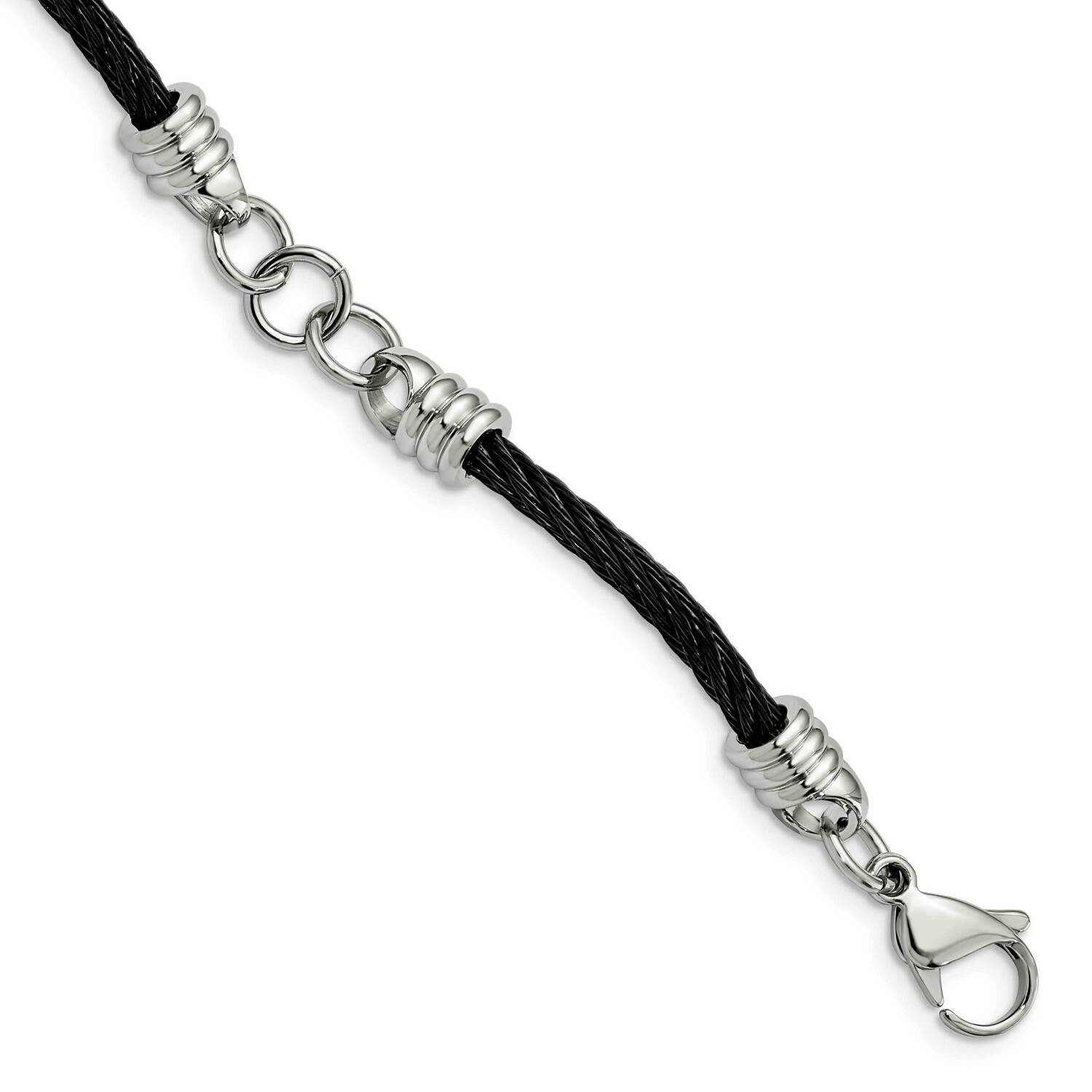 Black IP-plated Bracelet Stainless Steel SRB249-9 by Chisel, MPN: SRB249-9, 883957745930