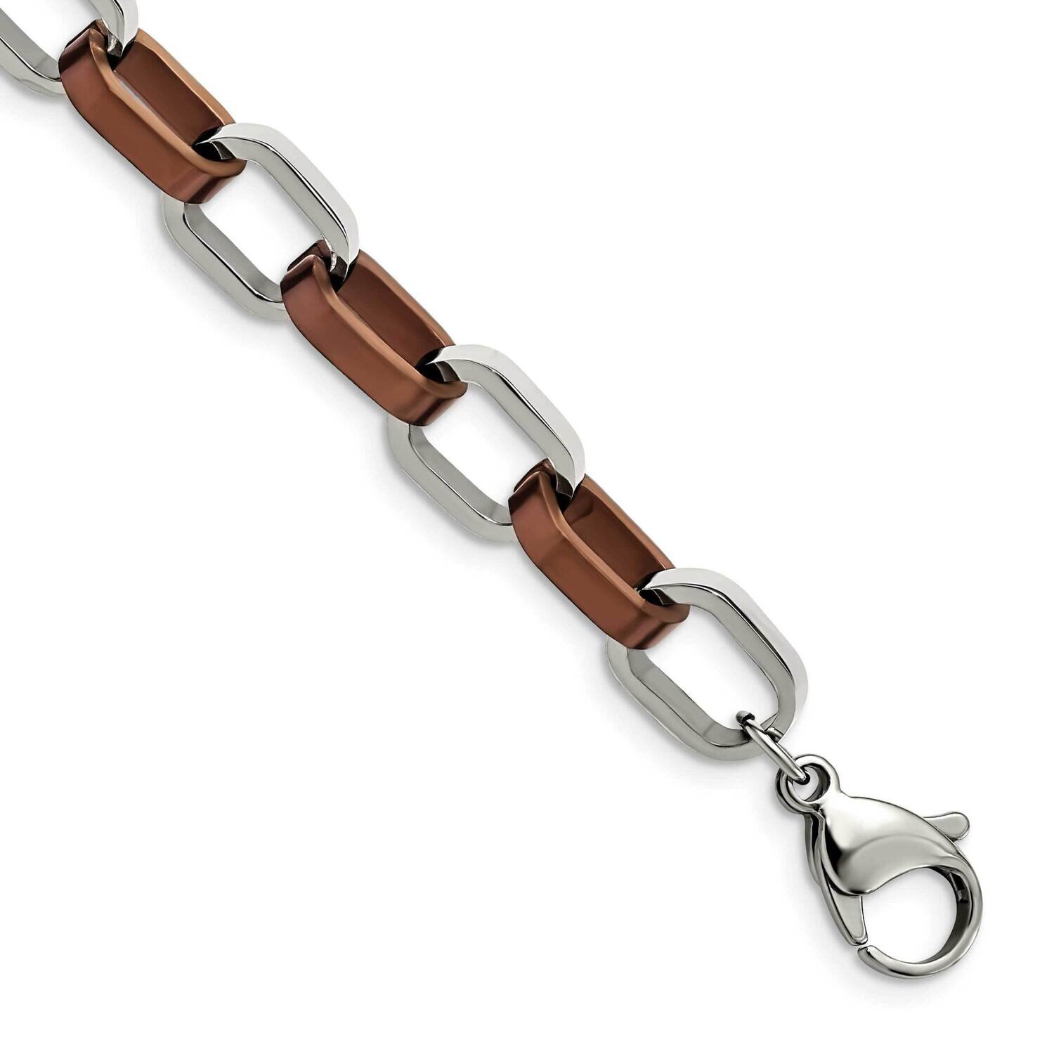 Brown IP-plated 8.5 Inch Bracelet Stainless Steel SRB337-8.5