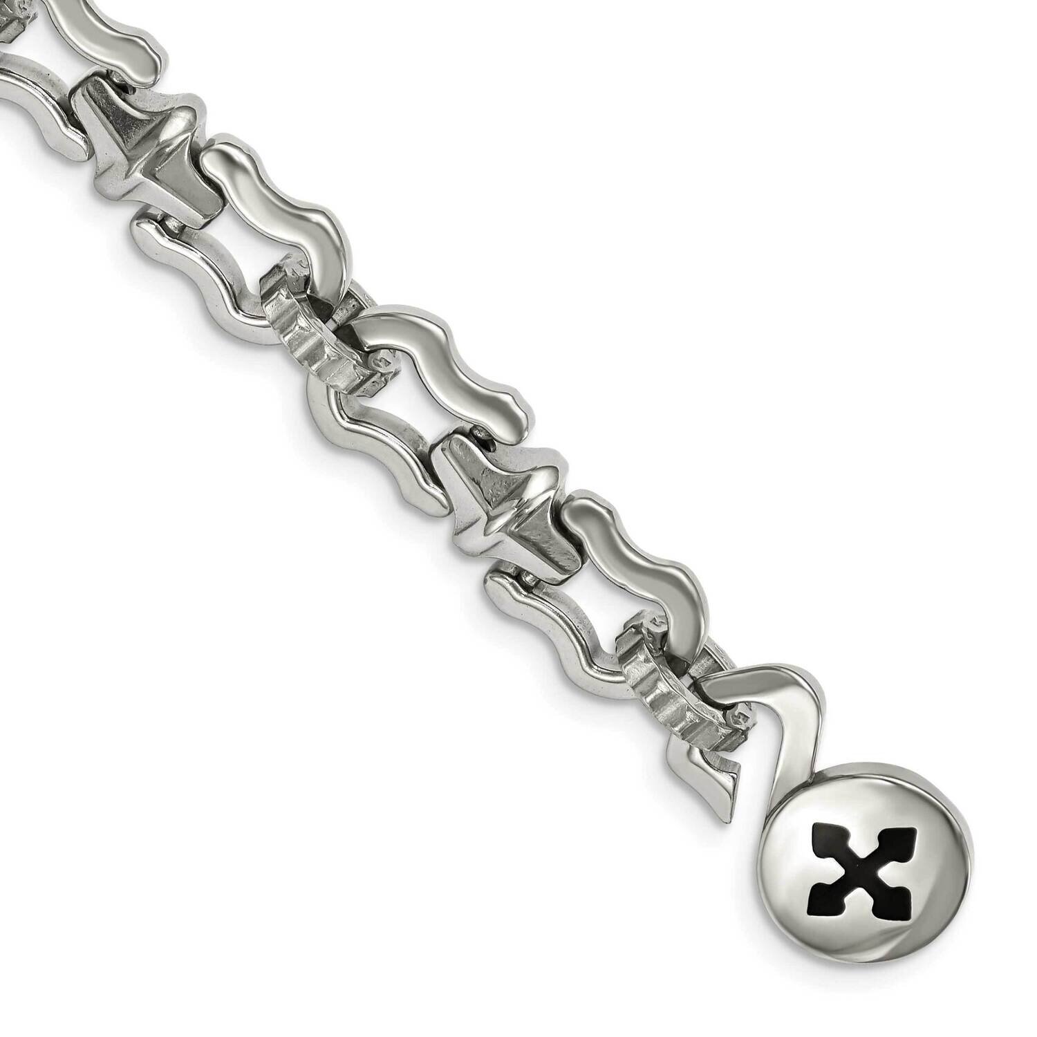 Magnetic Clasp 8.5 Inch Bracelet Stainless Steel Polished SRB512-8.5 by Chisel, MPN: SRB512-8.5, 88…