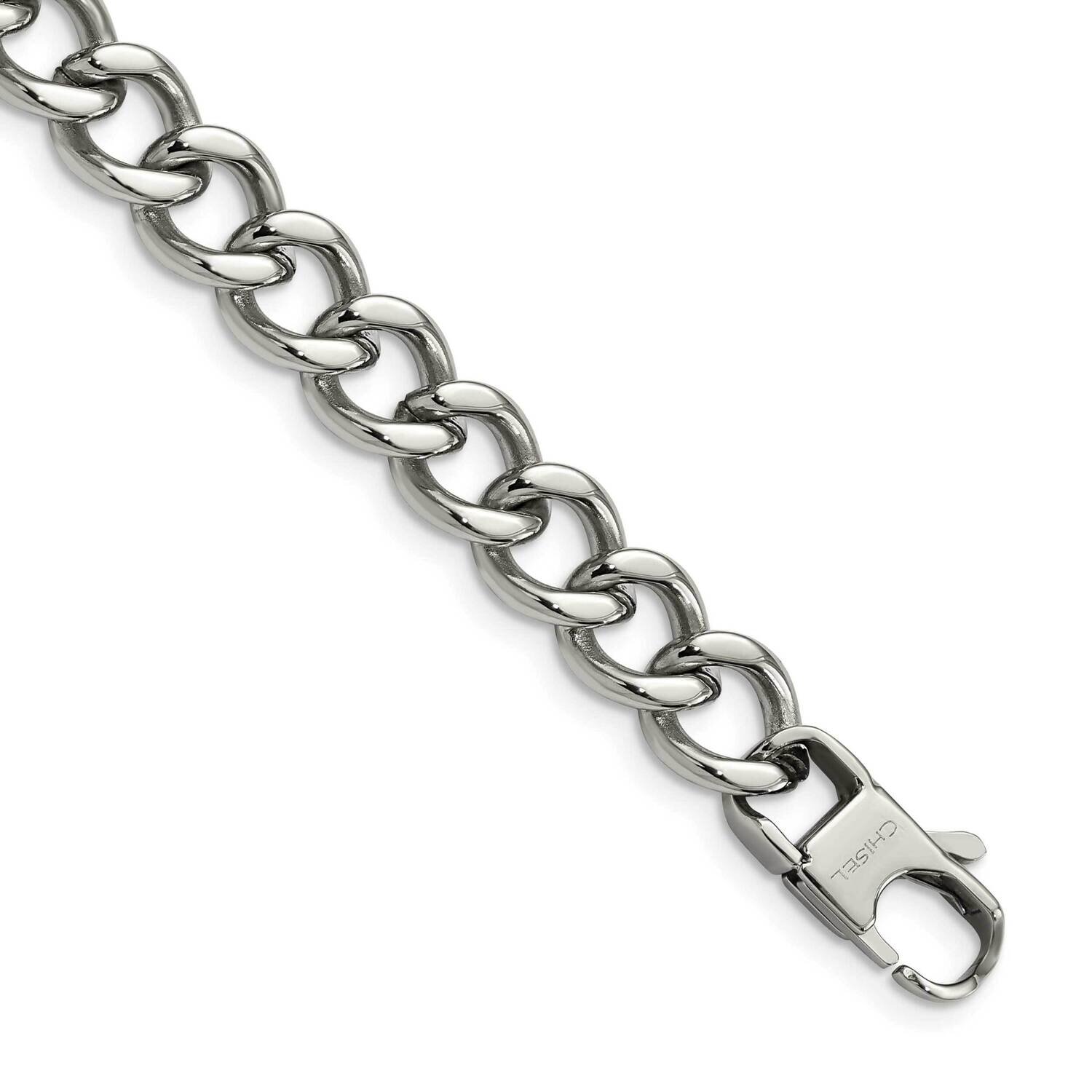 8.5 Inch Bracelet Stainless Steel Polished SRB519-8.5 by Chisel, MPN: SRB519-8.5, 886774035635