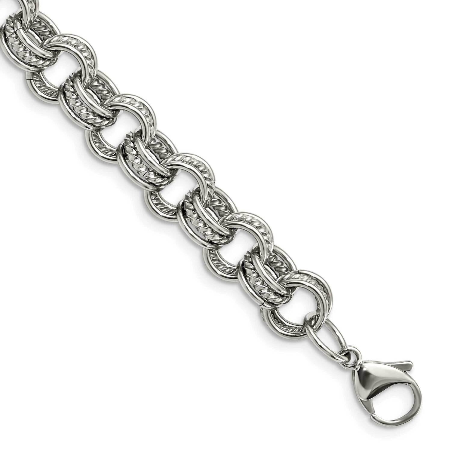 Multiple Links 7.75 Inch Bracelet Stainless Steel SRB743-7.75