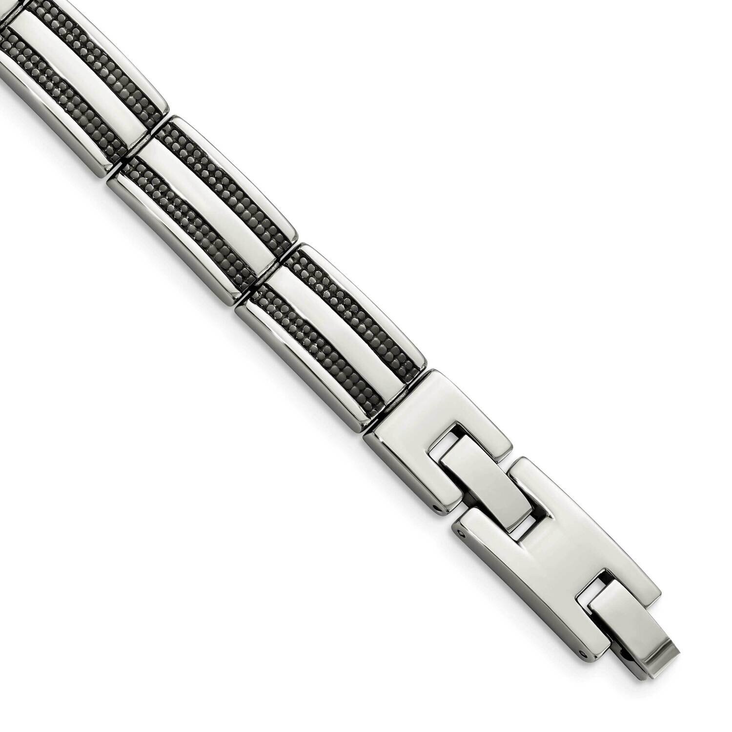 IP Black-plated 8.25 Inch Bracelet Stainless Steel SRB834-8.25