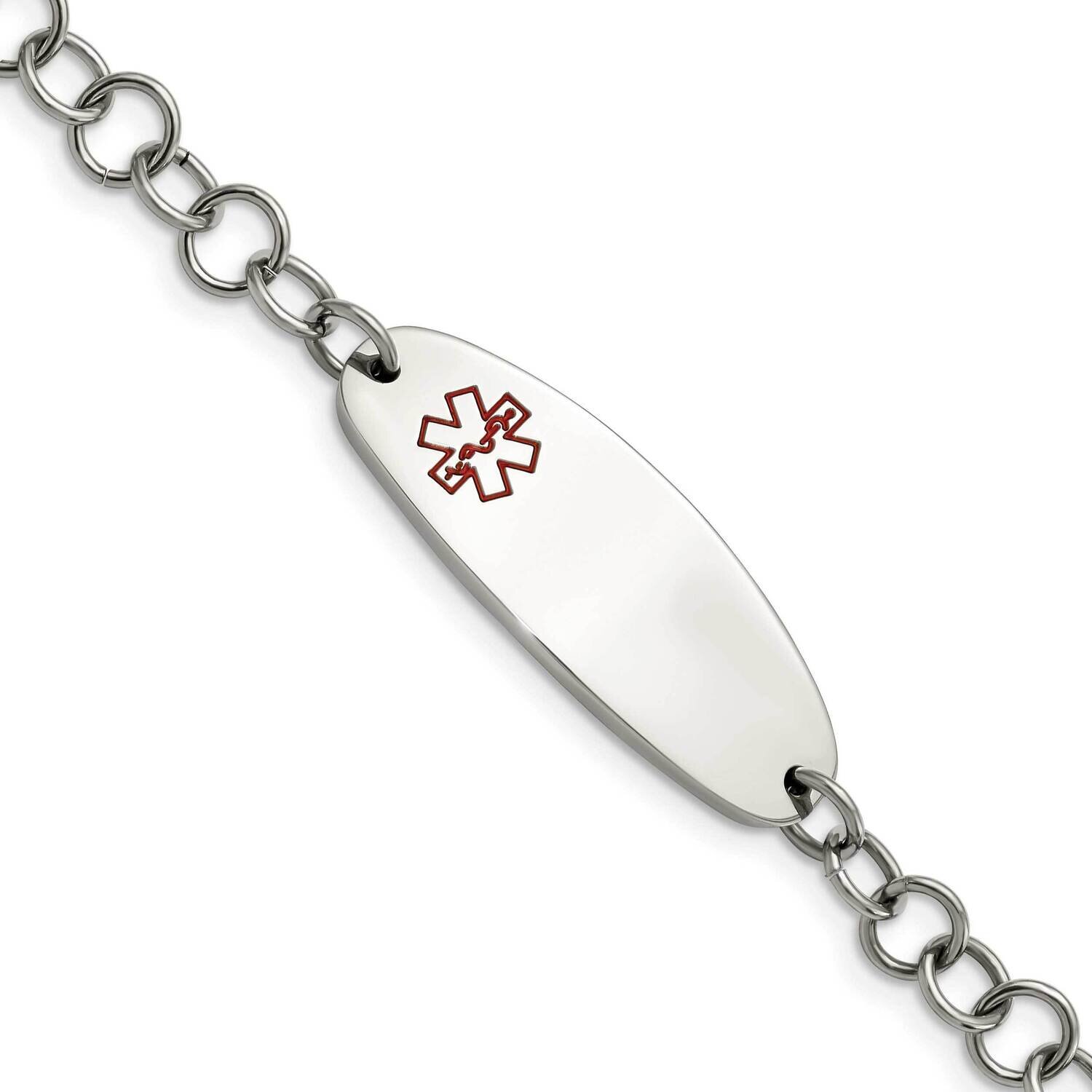 Medical Jewelry 7.25 Inch Bracelet Stainless Steel SRB843-7.25