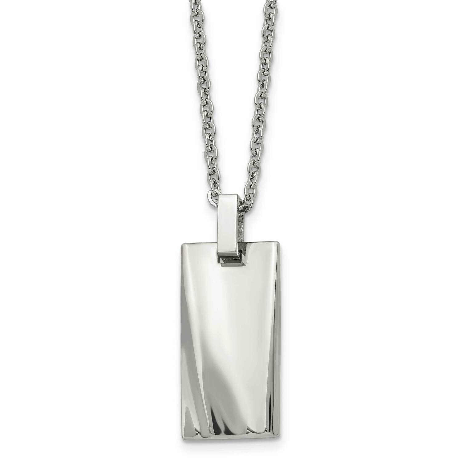 Concave 22 Inch Necklace Stainless Steel Polished SRN1064-22 by Chisel, MPN: SRN1064-22, 8839570288…