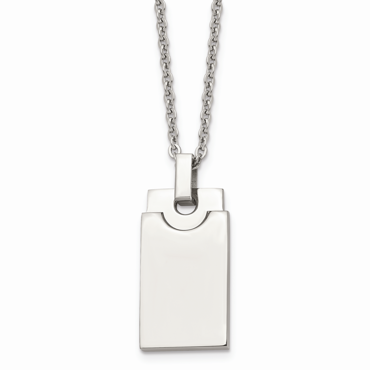 Square 22 Inch Necklace Stainless Steel Polished SRN1065-22 by Chisel, MPN: SRN1065-22, 191101850646