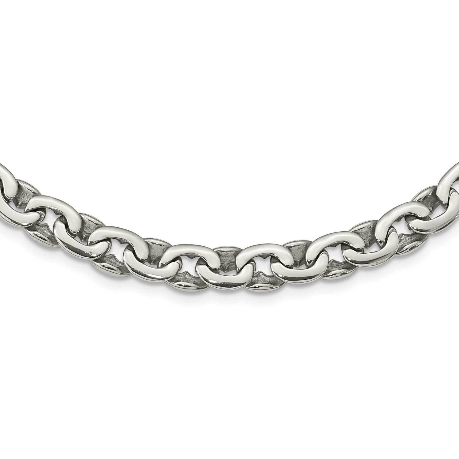 Ovals 24 Inch Necklace Stainless Steel Polished SRN1091-24 by Chisel, MPN: SRN1091-24, 883957578910