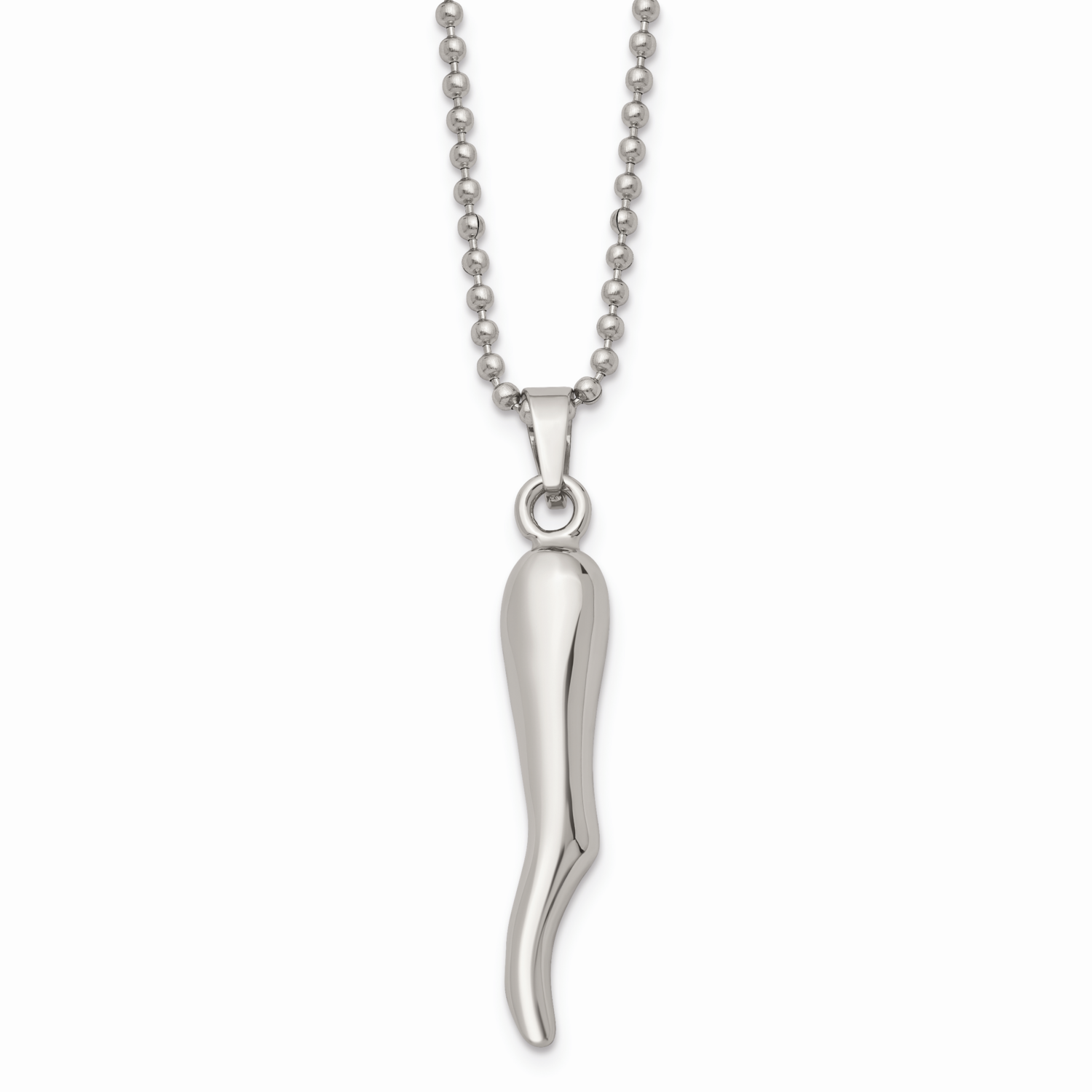 Italian Horn Necklace Stainless Steel SRN129-22