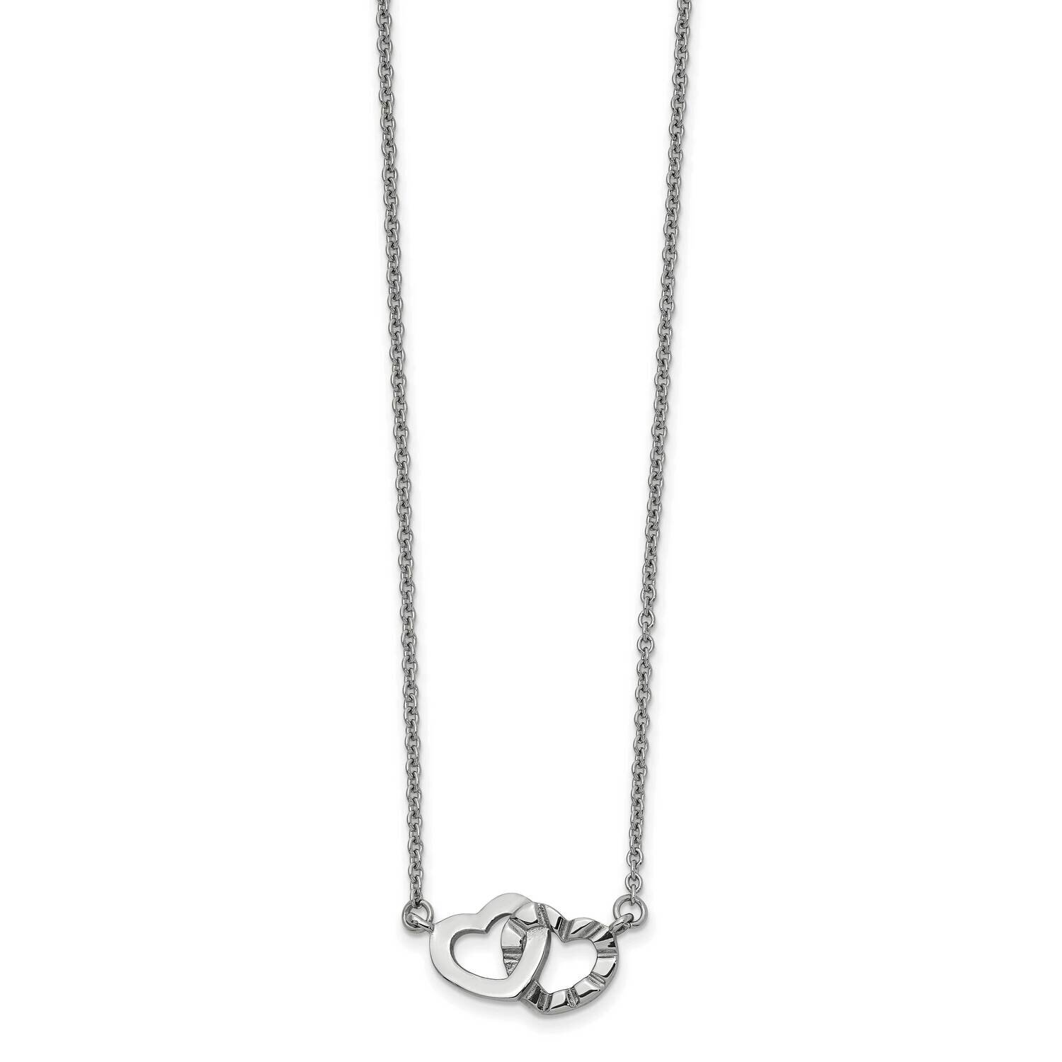 Interlocking Hearts Necklace Stainless Steel SRN1318-18