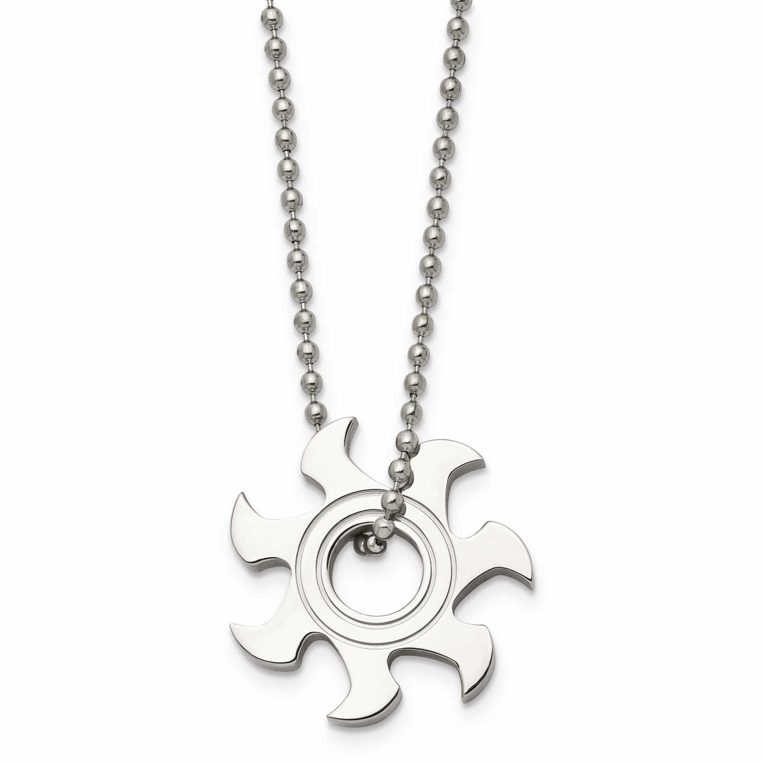 Sun Burst Necklace Stainless Steel SRN141-22 by Chisel, MPN: SRN141-22, 883957748221