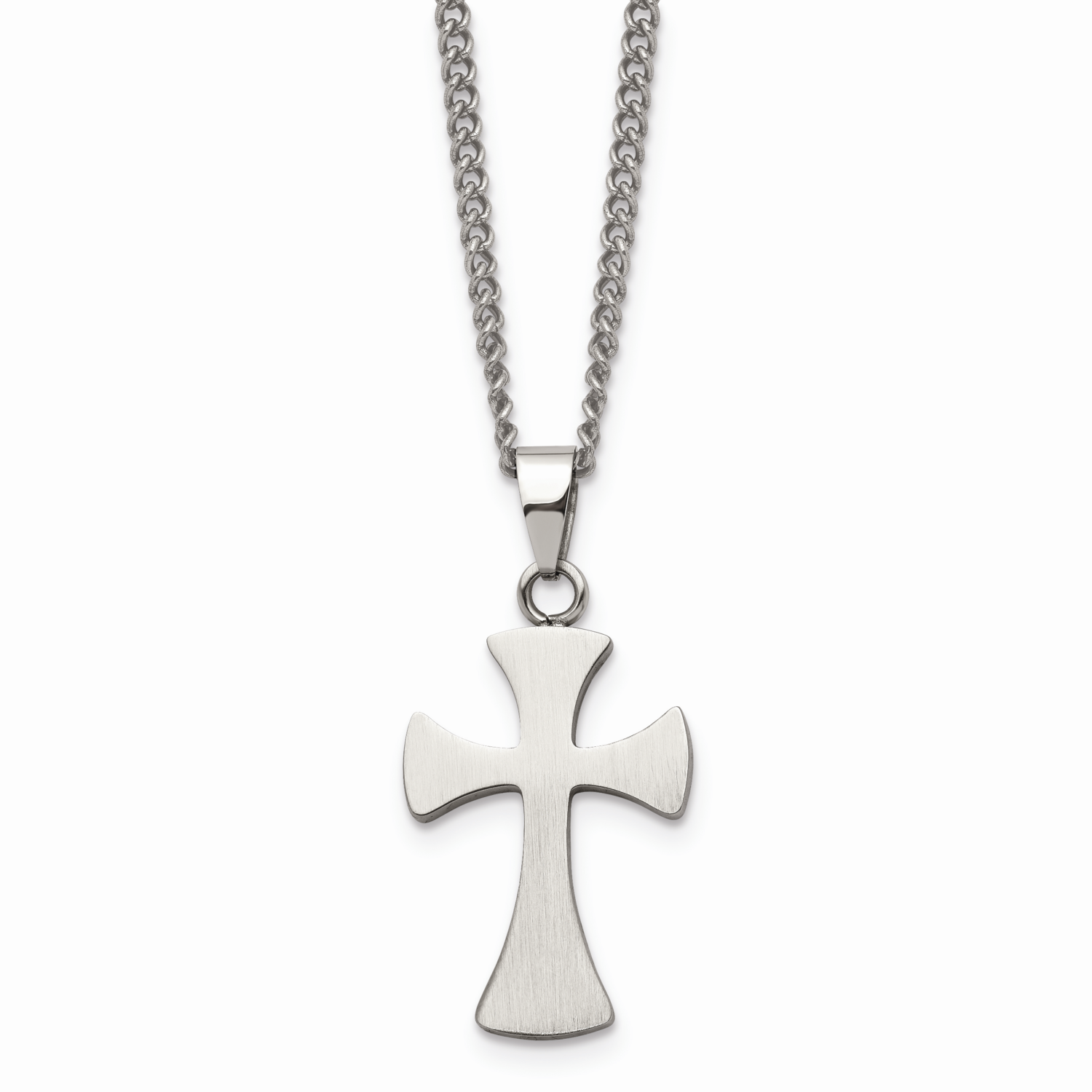 Cross Necklace Stainless Steel SRN169-22 by Chisel, MPN: SRN169-22, 883957748405