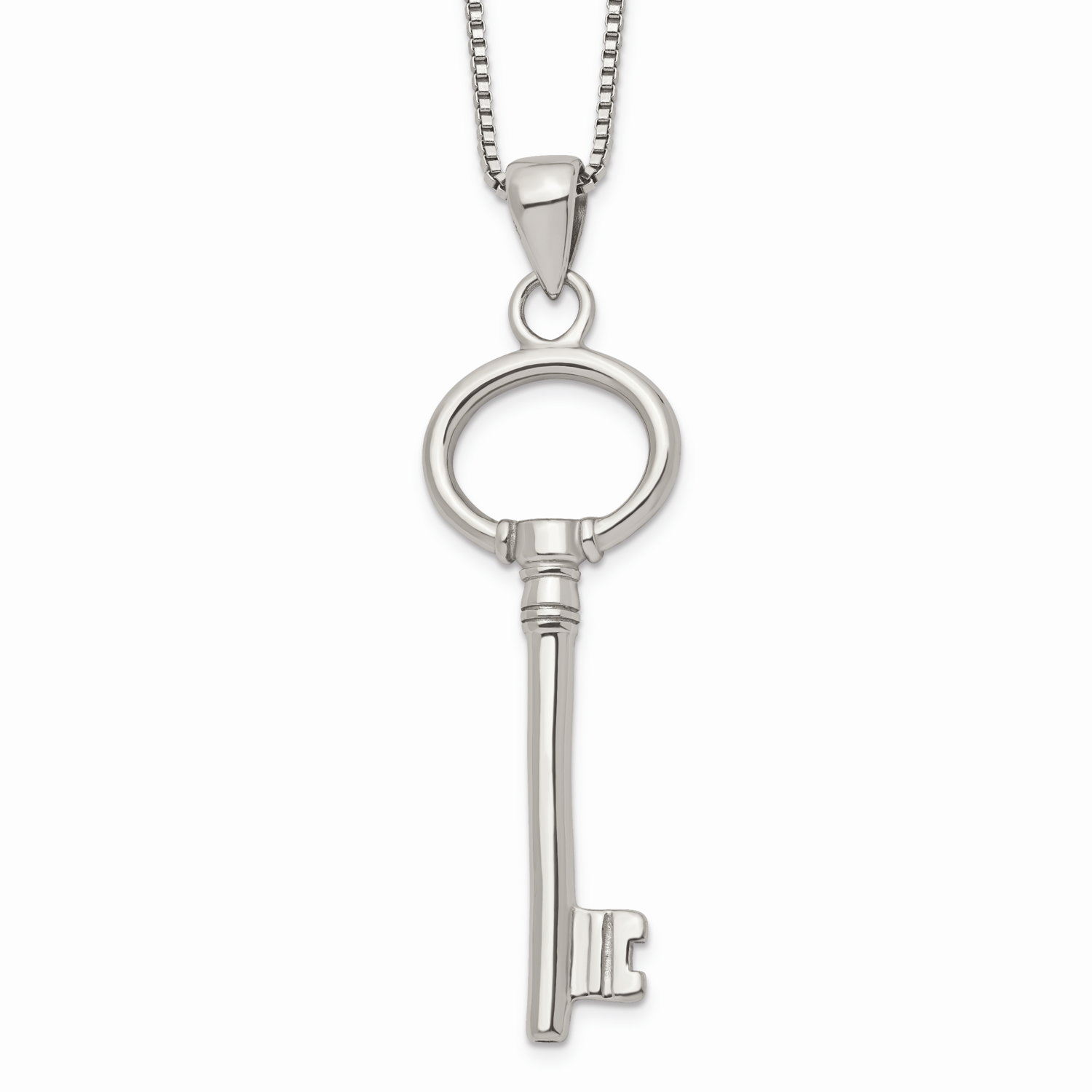Key Necklace Stainless Steel Polished SRN1700-20