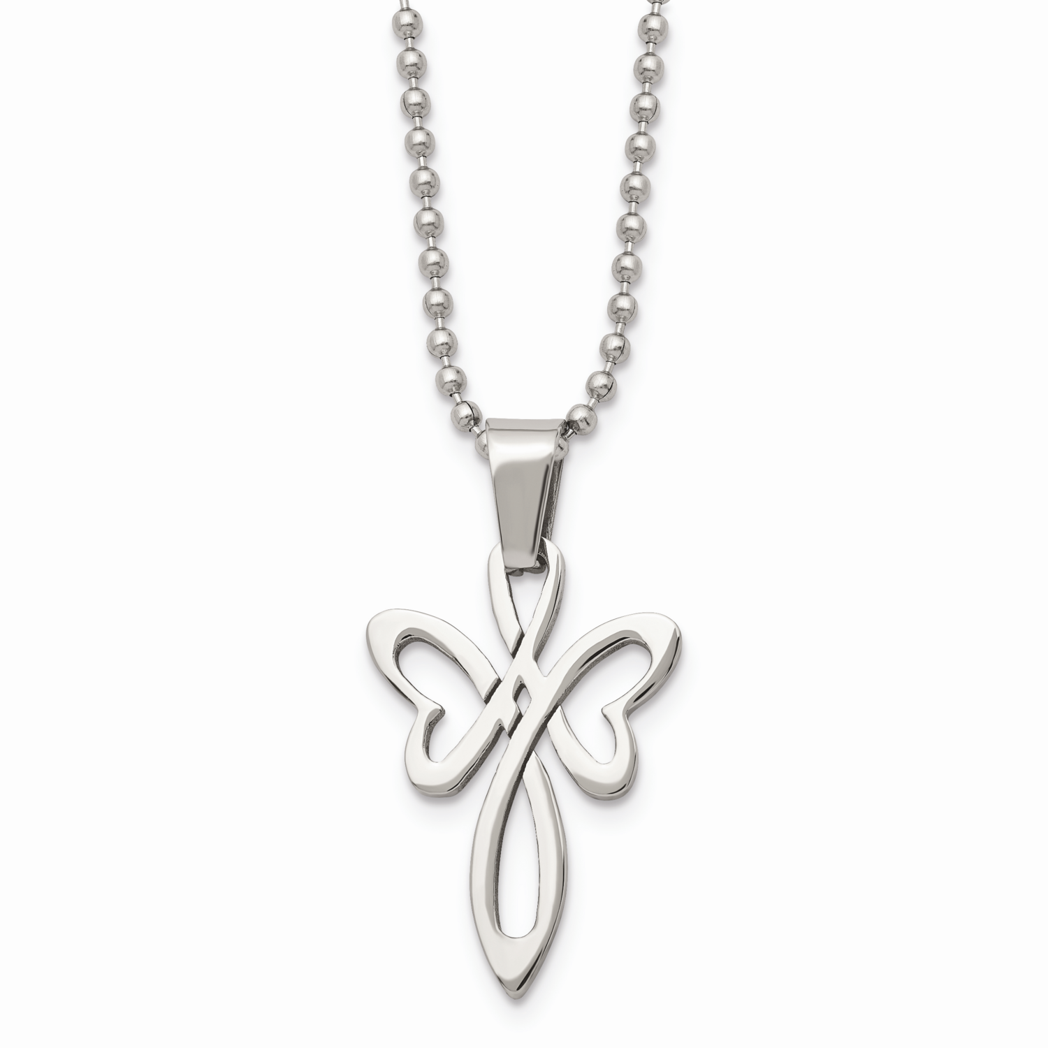 Cross Necklace Stainless Steel SRN172-22 by Chisel, MPN: SRN172-22, 883957748429