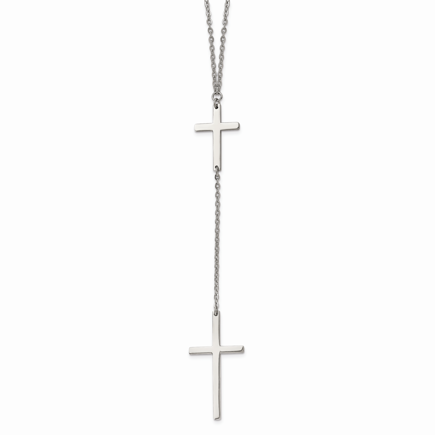 Cross Dangle Slip on Necklace Stainless Steel Polished SRN1849-30 by Chisel, MPN: SRN1849-30, 19110…