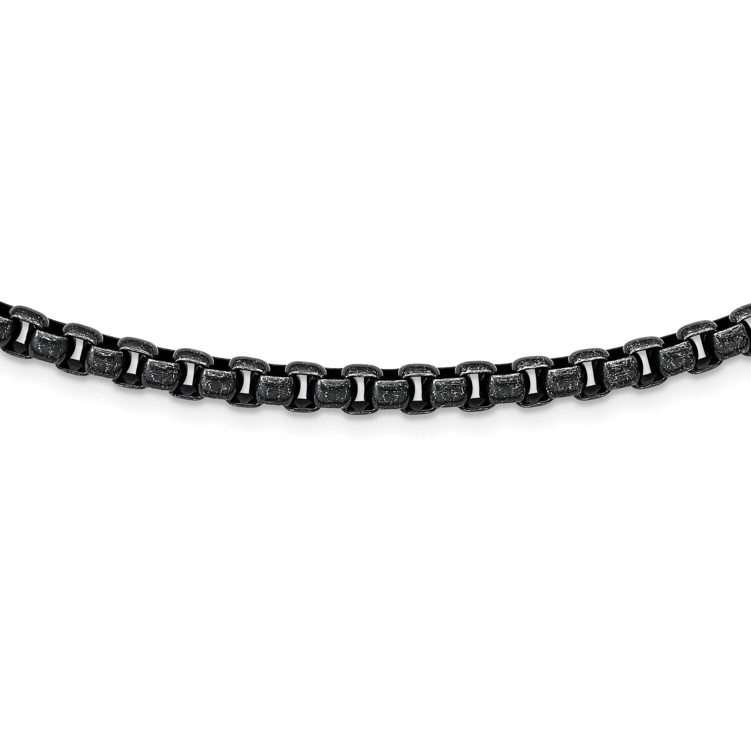 Box Chain 24 Inch Necklace Stainless Steel Antiqued SRN2525-24 by Chisel, MPN: SRN2525-24, 19110167…