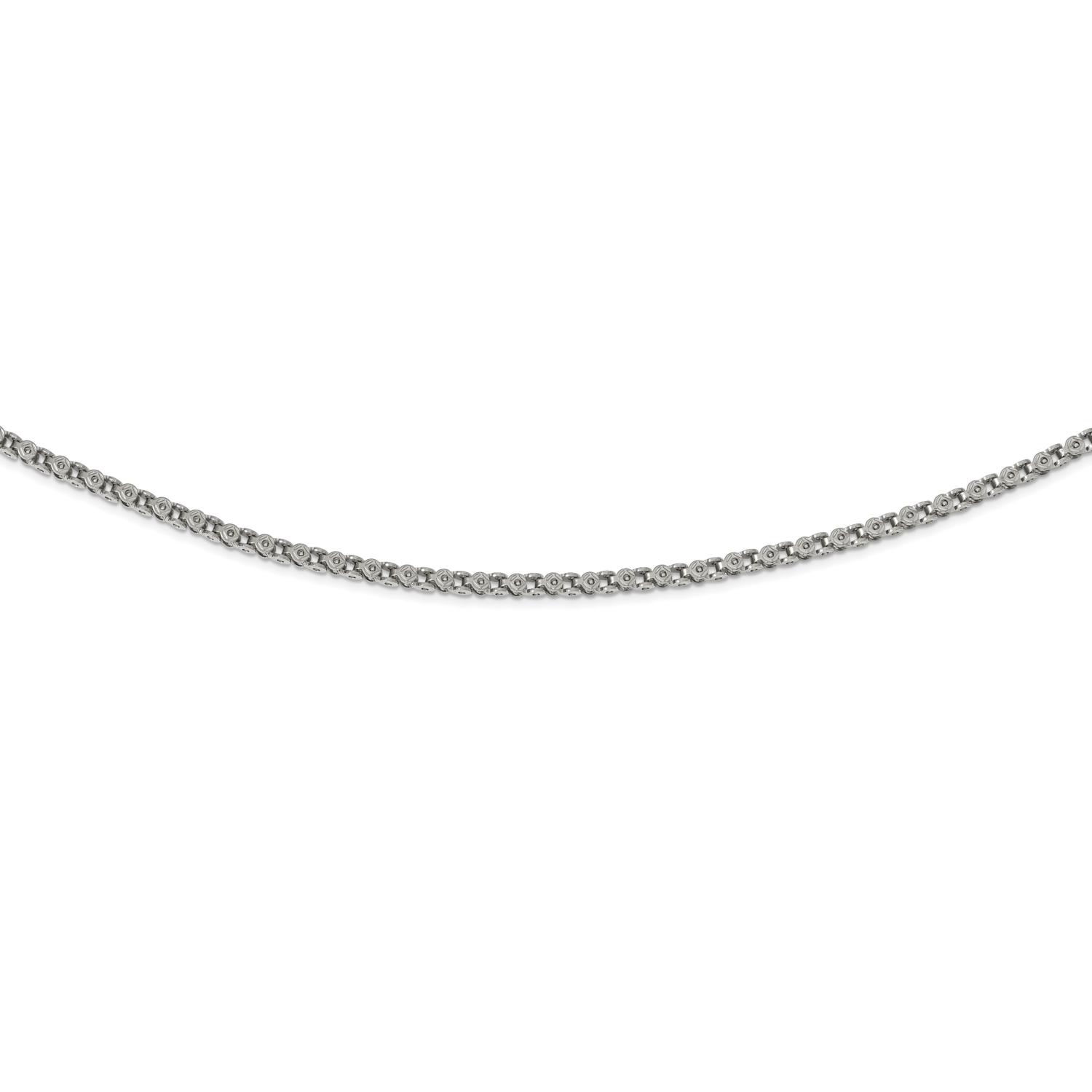 Fancy Circle Link 18 Inch Chain Stainless Steel Polished SRN2542