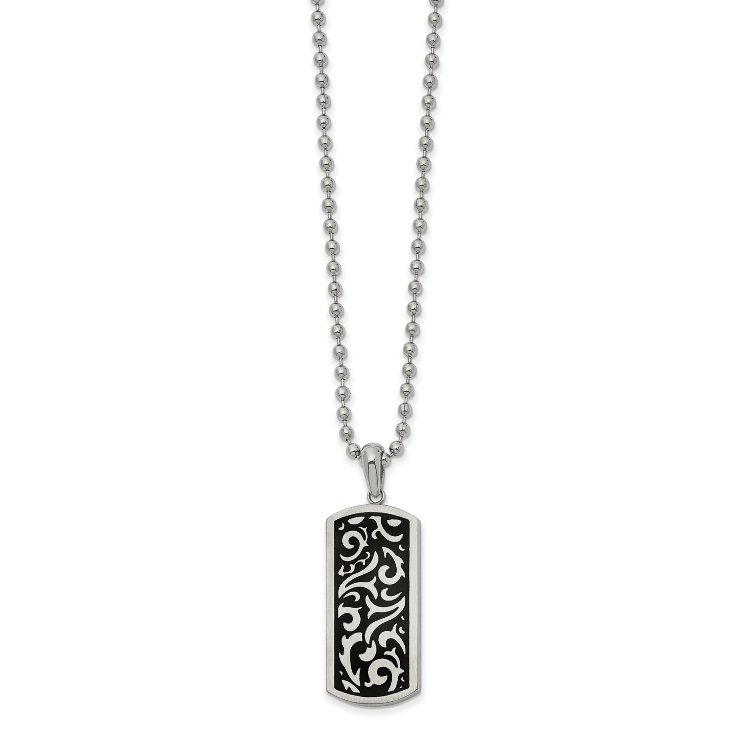 Enameled Dog Tag 22 inch Necklace Stainless Steel Polished SRN2602-22 by Chisel, MPN: SRN2602-22, 1…
