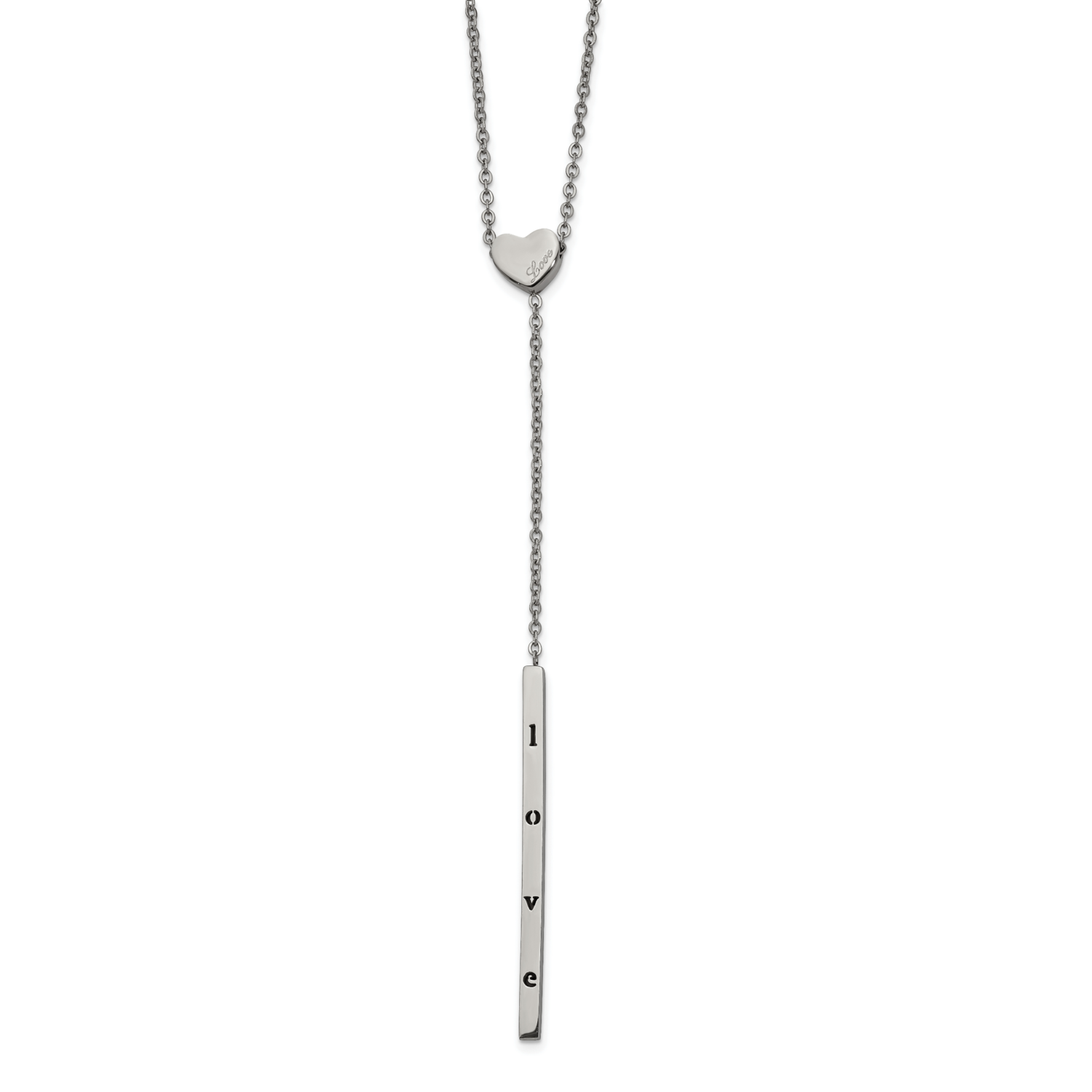 LOVE Heart 17in Necklace Stainless Steel Polished SRN2670-17 by Chisel, MPN: SRN2670-17, 1911010201…