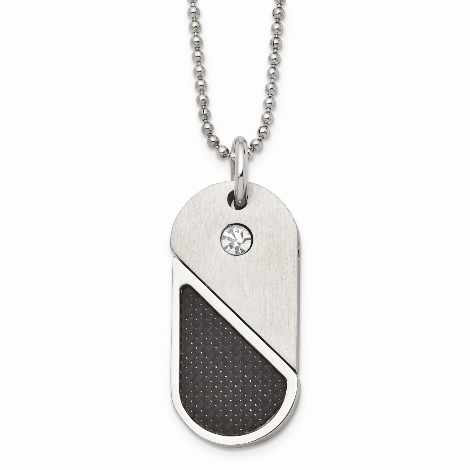 Dog Tag Heart Convertible Pendant Necklace Stainless Steel SRN281-22 by Chisel, MPN: SRN281-22, 883…
