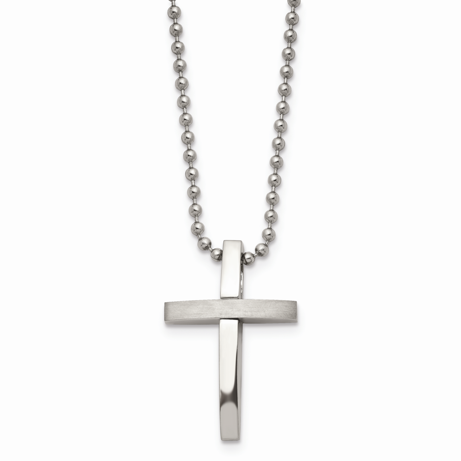 Cross Pendant 18 Inch Necklace Stainless Steel SRN292-18