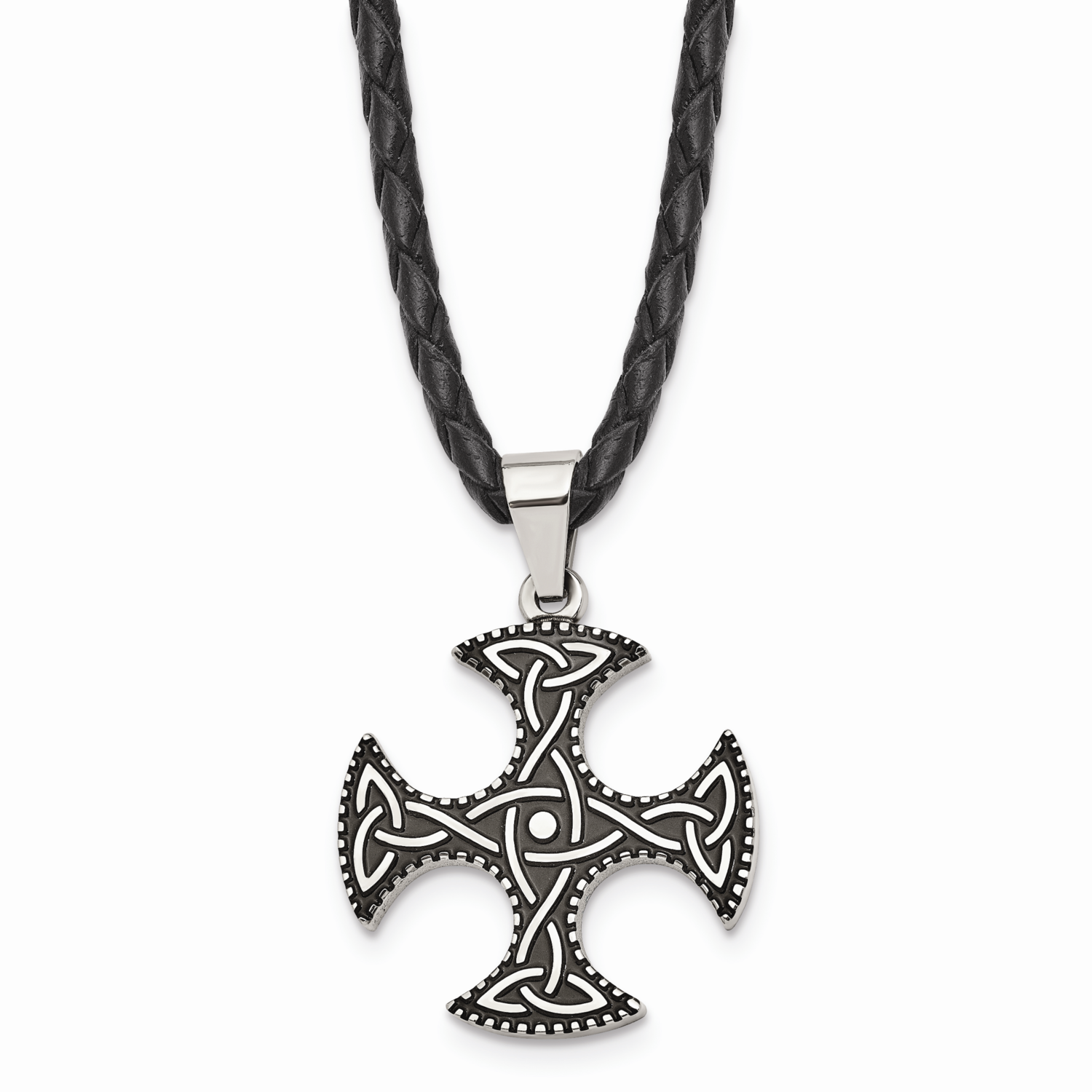 Enameled Celtic Cross Pendant 18 Inch Necklace Stainless Steel SRN331-18 by Chisel, MPN: SRN331-18,…