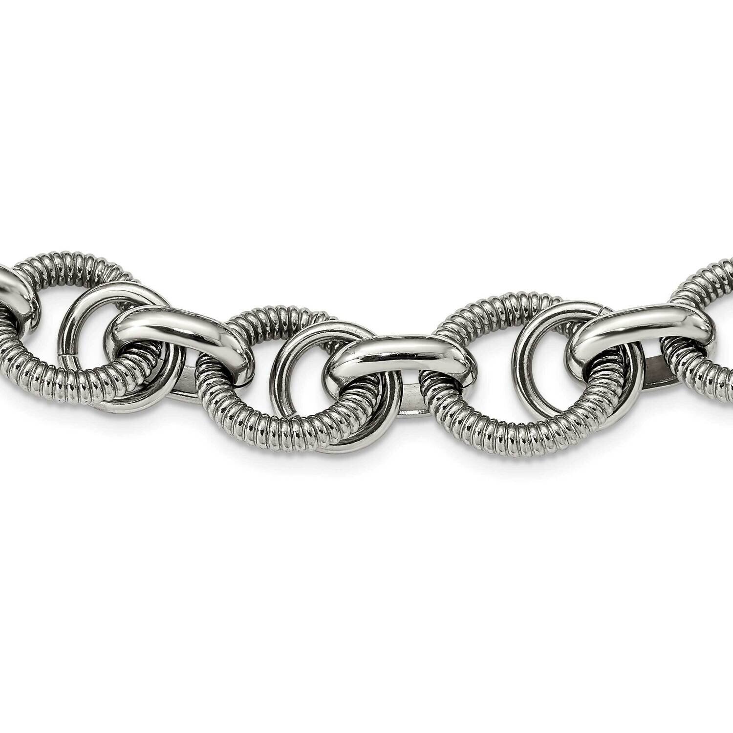 Fancy Link 22 Inch Necklace Stainless Steel SRN348-22