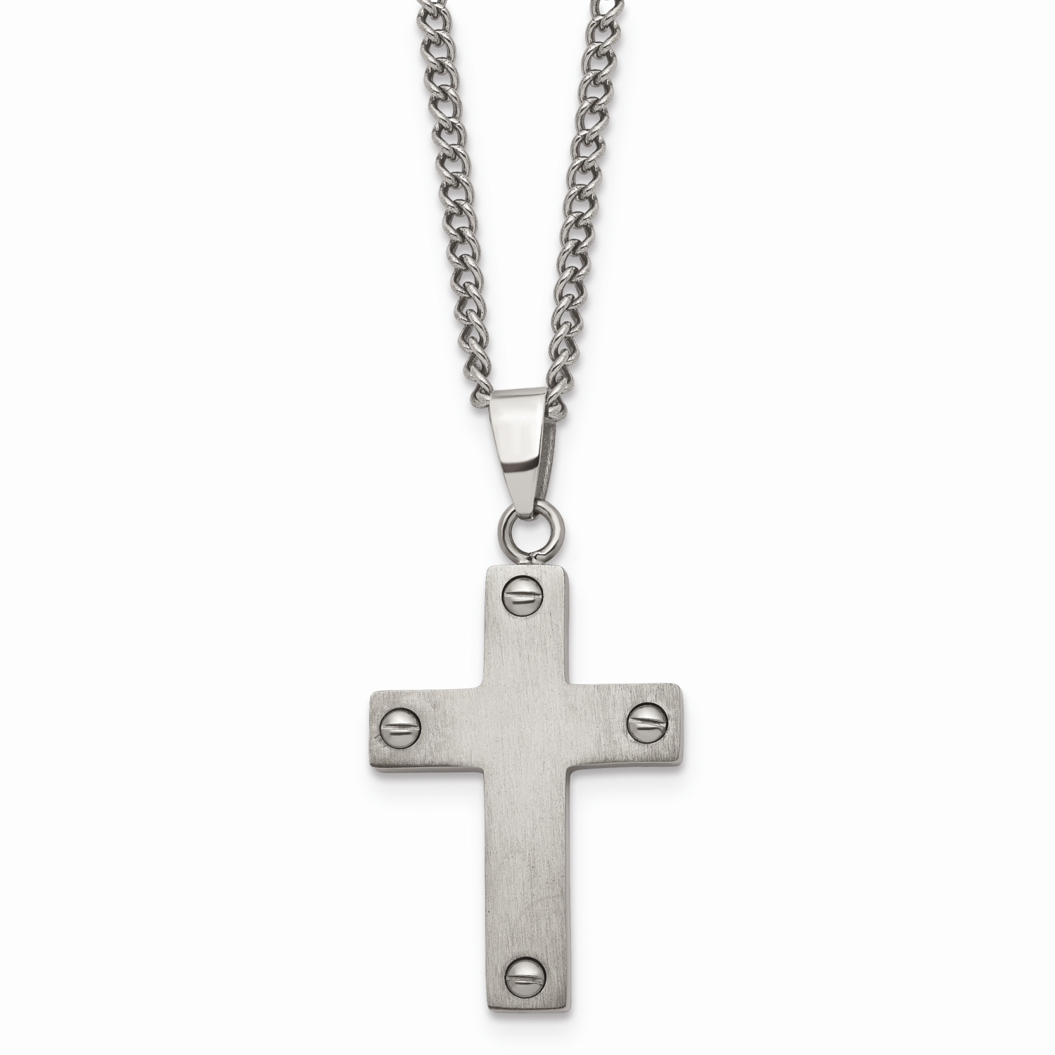 Cross 22 Inch Necklace Titanium TBN101-22