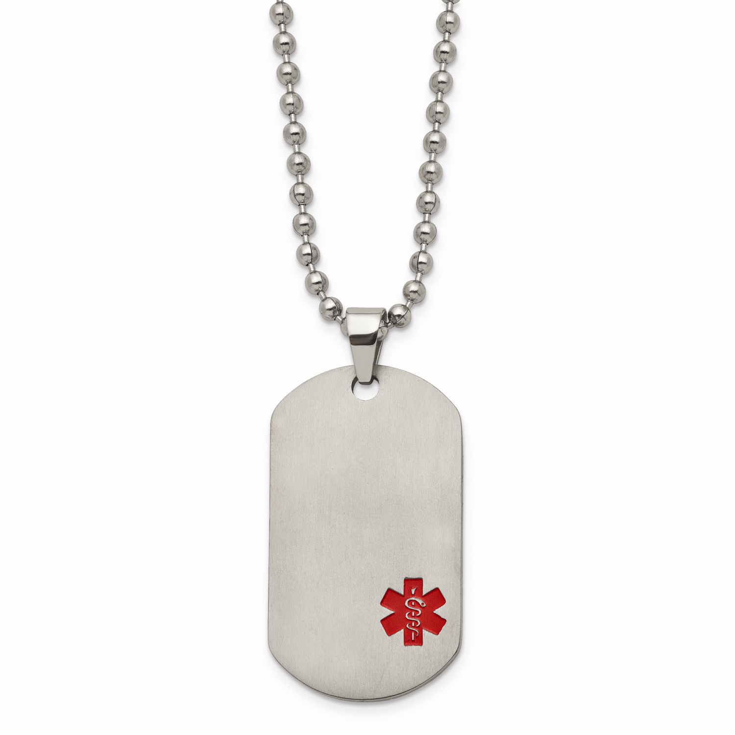 Medical Jewelry Dog Tag Pendant Necklace Titanium TBN123-22