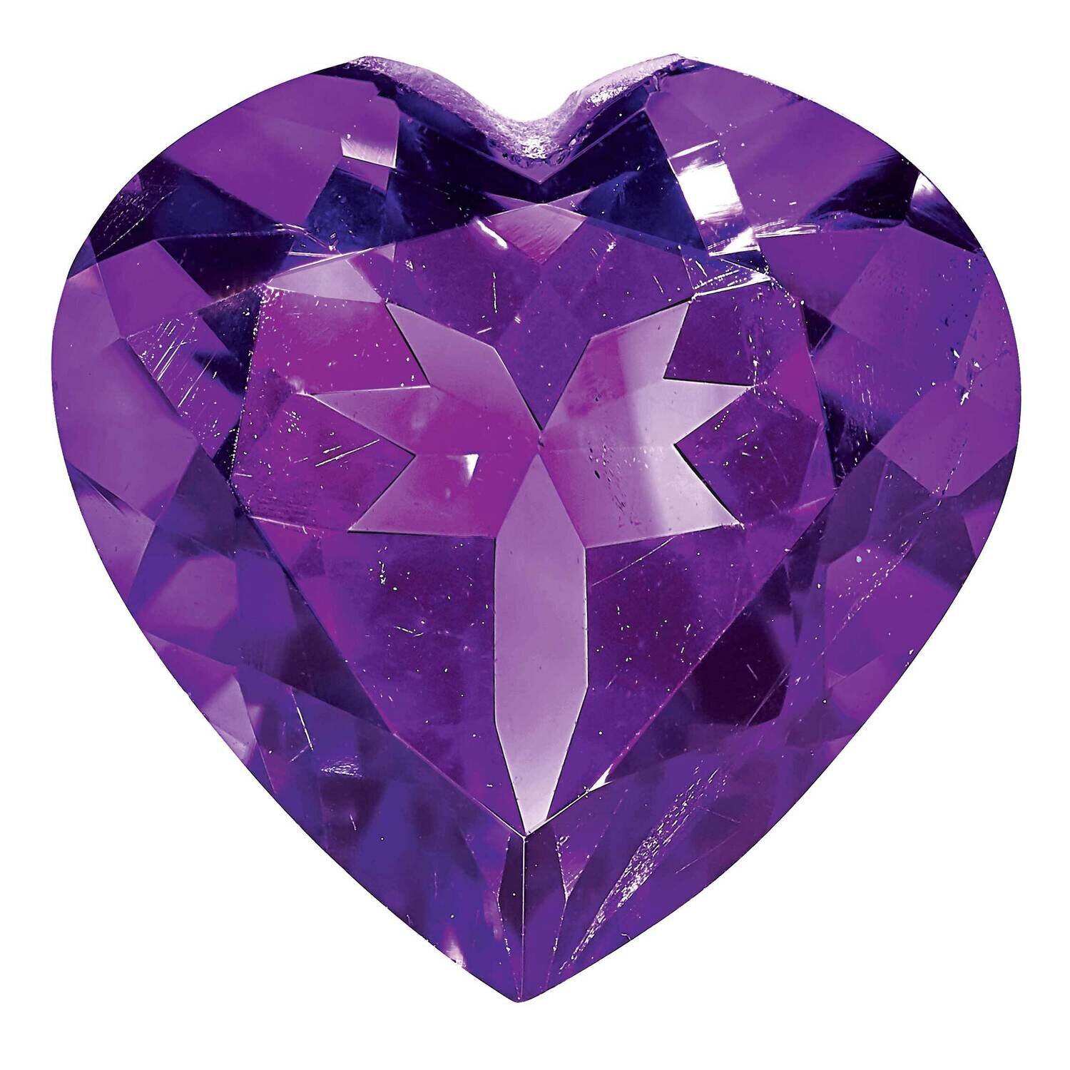 Amethyst 3mm Heart Faceted AA Quality AM-0300-HTF-AA