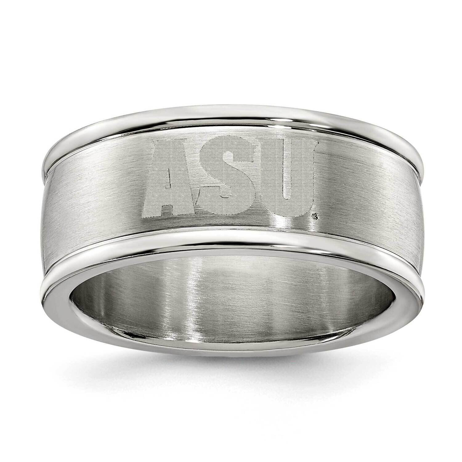Arizona State University Logo Band Ring Stainless Steel AZS335-SZ7