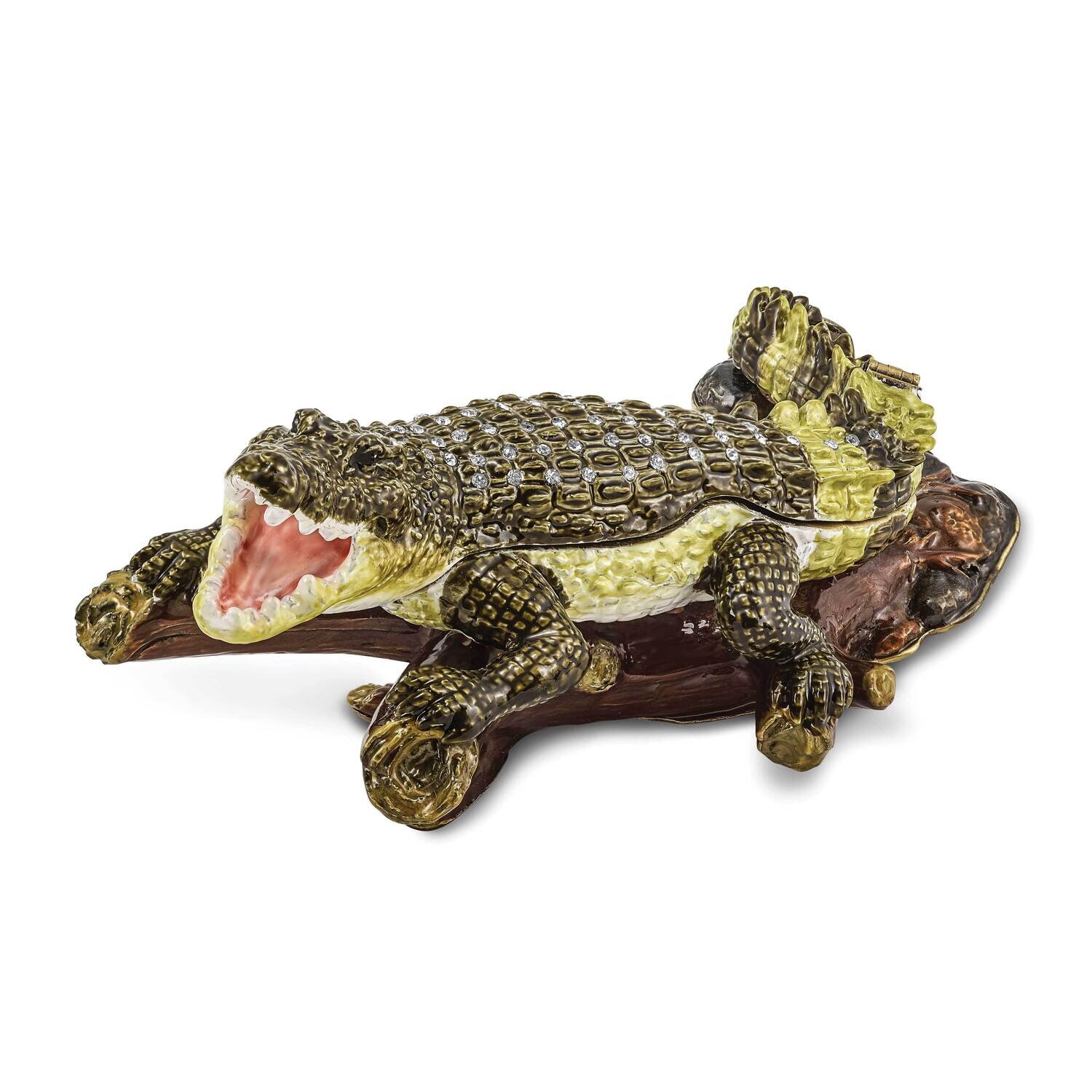 Coco Fierce Crocodile Trinket Box Bejeweled BJ4034