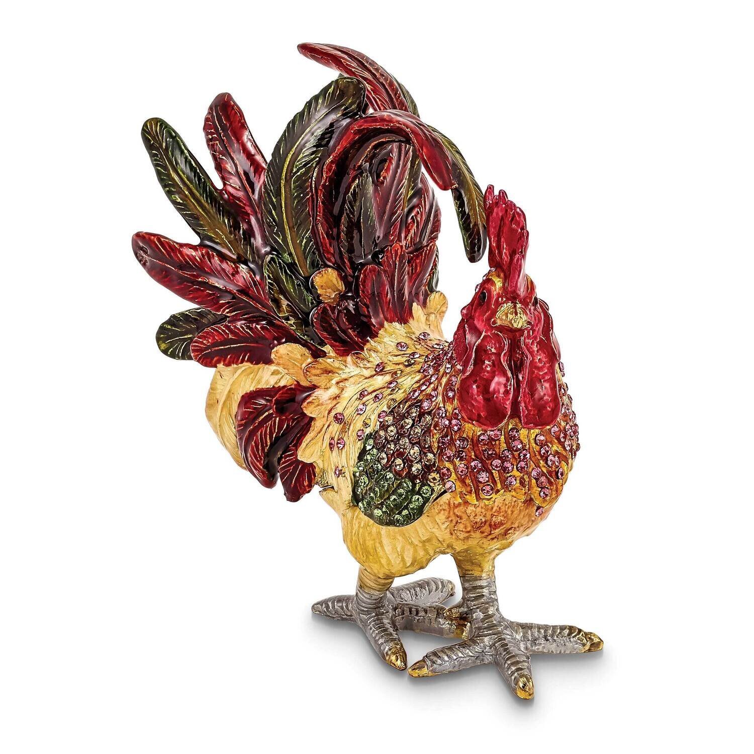 Rory Strutting Rooster Trinket Box Bejeweled BJ4035