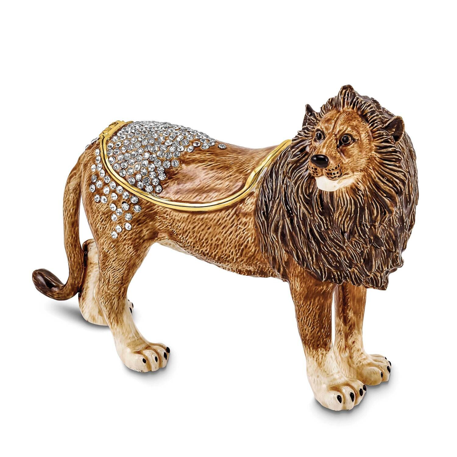 Pride Powerful Lion Trinket Box Bejeweled BJ4039