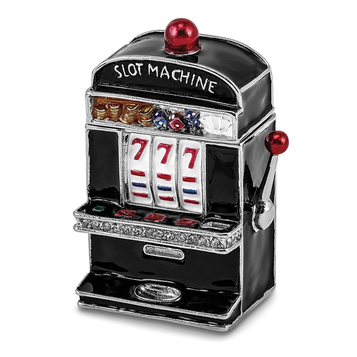 Lucky 7 Slot Machine Trinket Box Bejeweled BJ4044