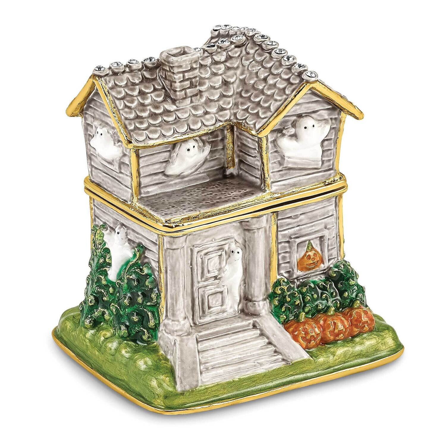 Vacancy Haunted House with Ghosts Trinket Box Bejeweled BJ4048, MPN: BJ4048, 191101910258